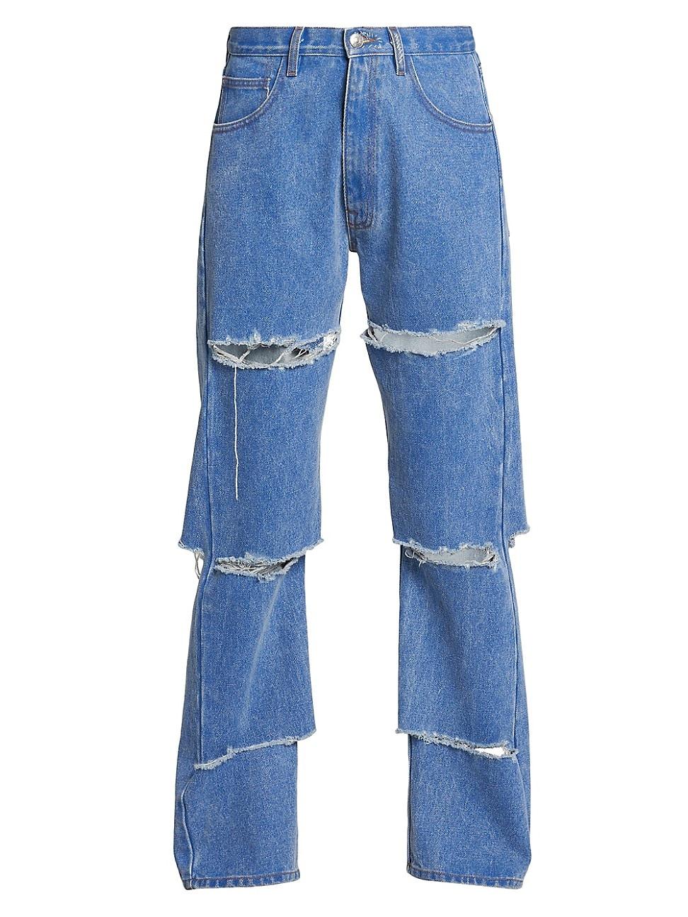 Womens Horizontal Slash Boyfriend Jeans Product Image