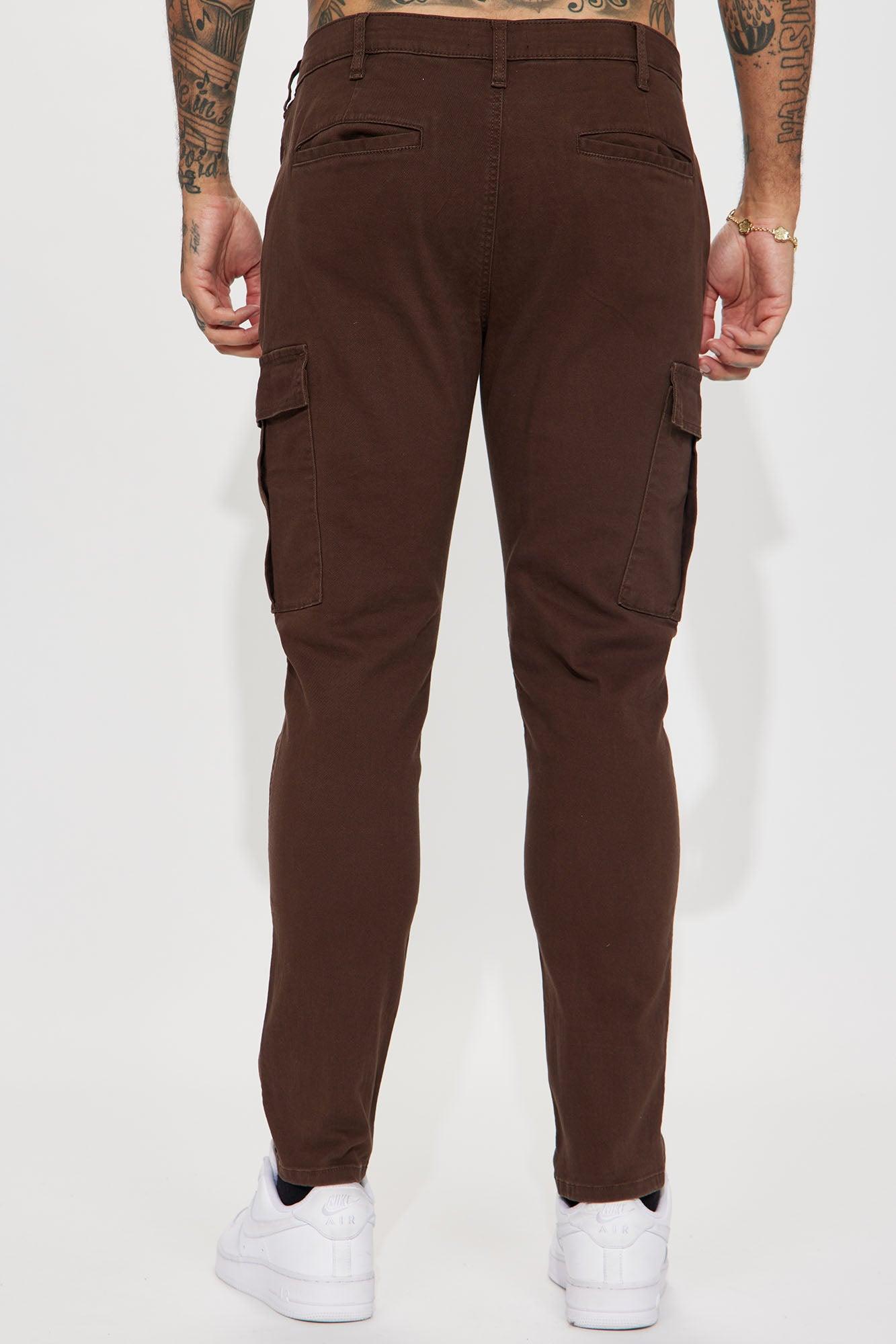 Kyle Slim Cargo Pants - DarkBrown Product Image