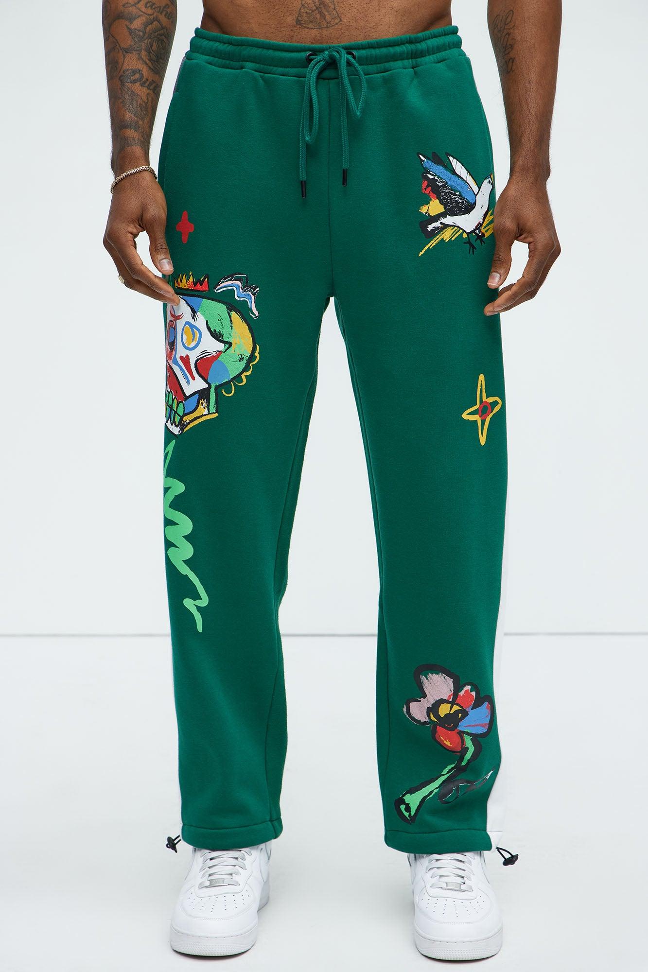 Make Art Sweatpants - Green Product Image
