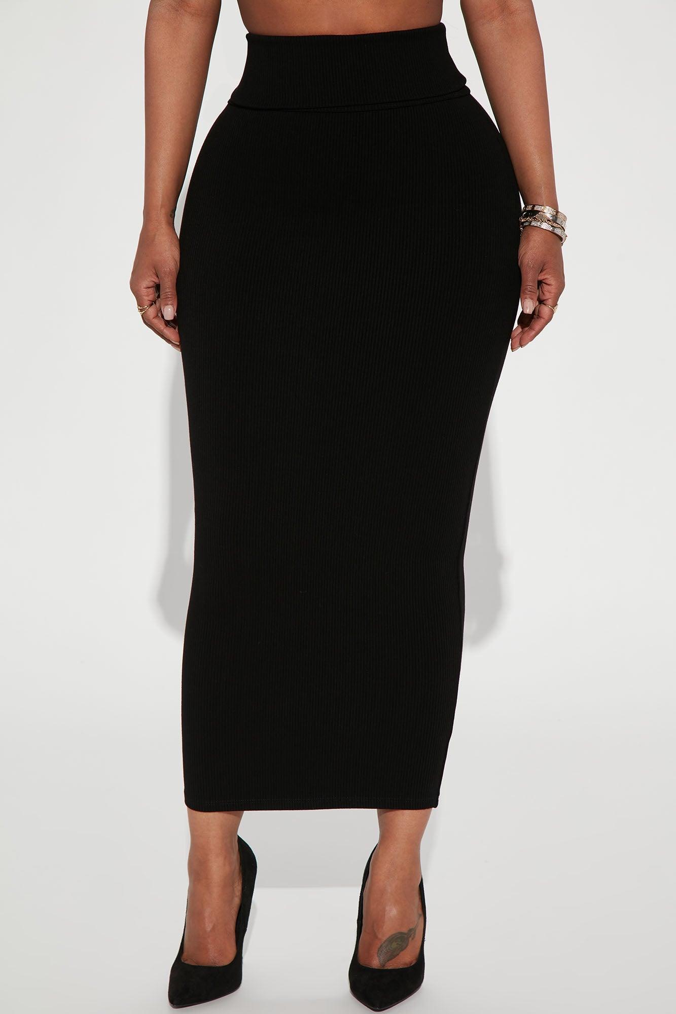 Makena Snatched Maxi Skirt - Black Product Image