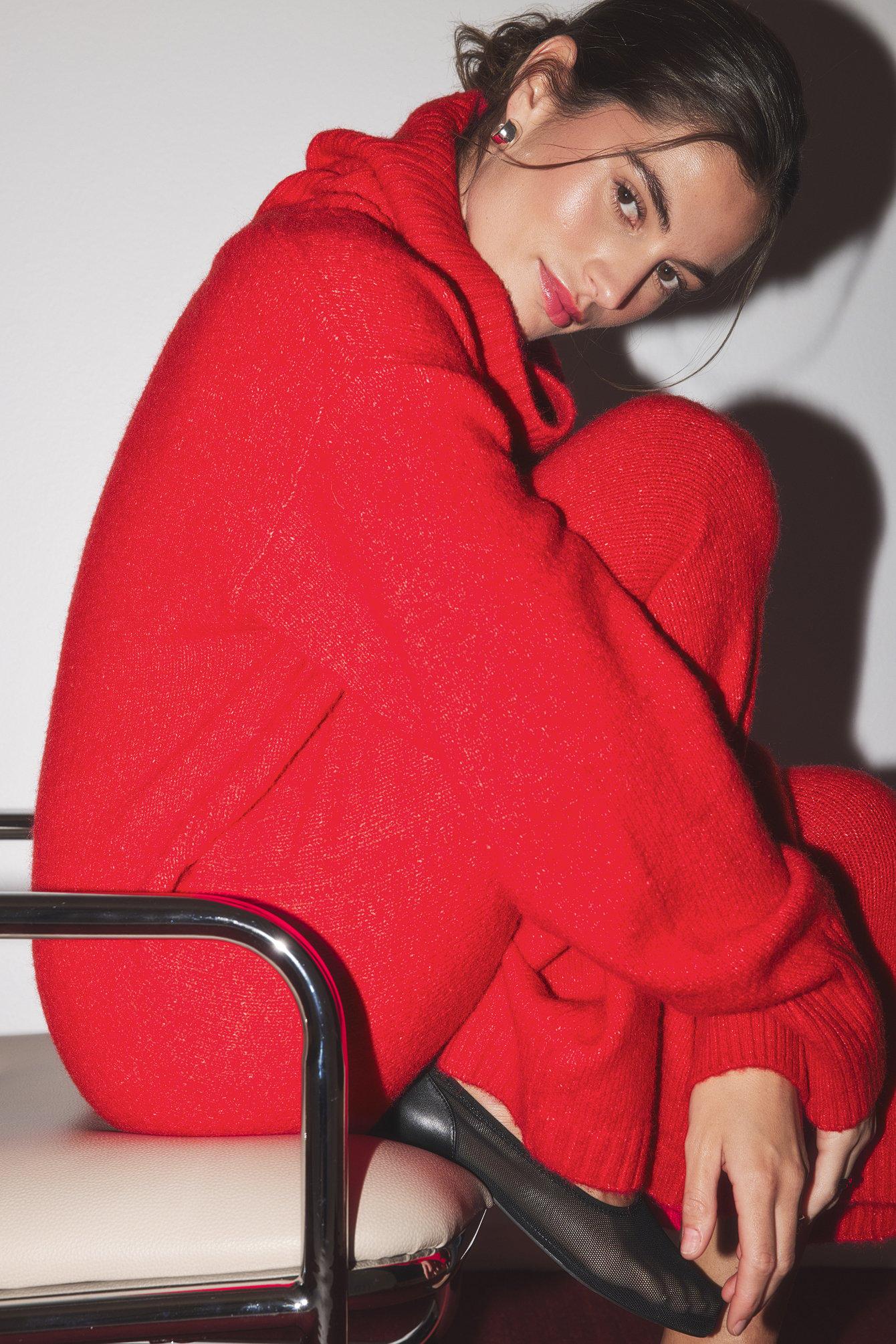 Knitted Maxi Turtle Neck Dress Product Image