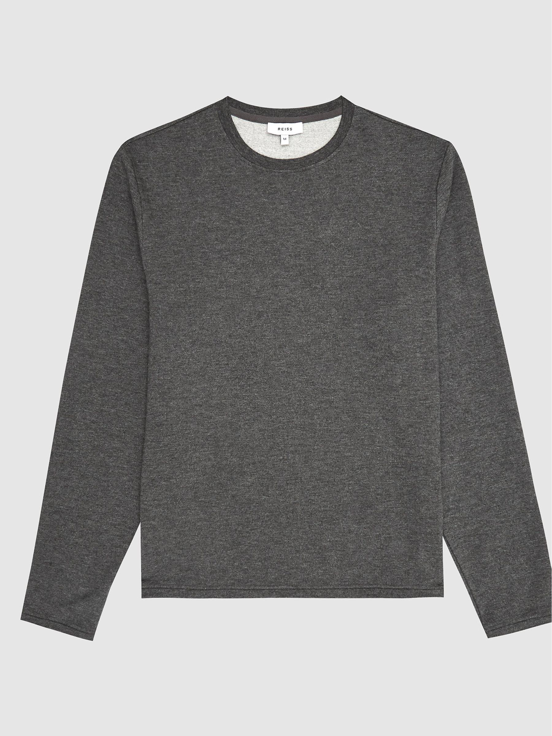 Melange Crew Neck Jumper in Dark Grey Product Image