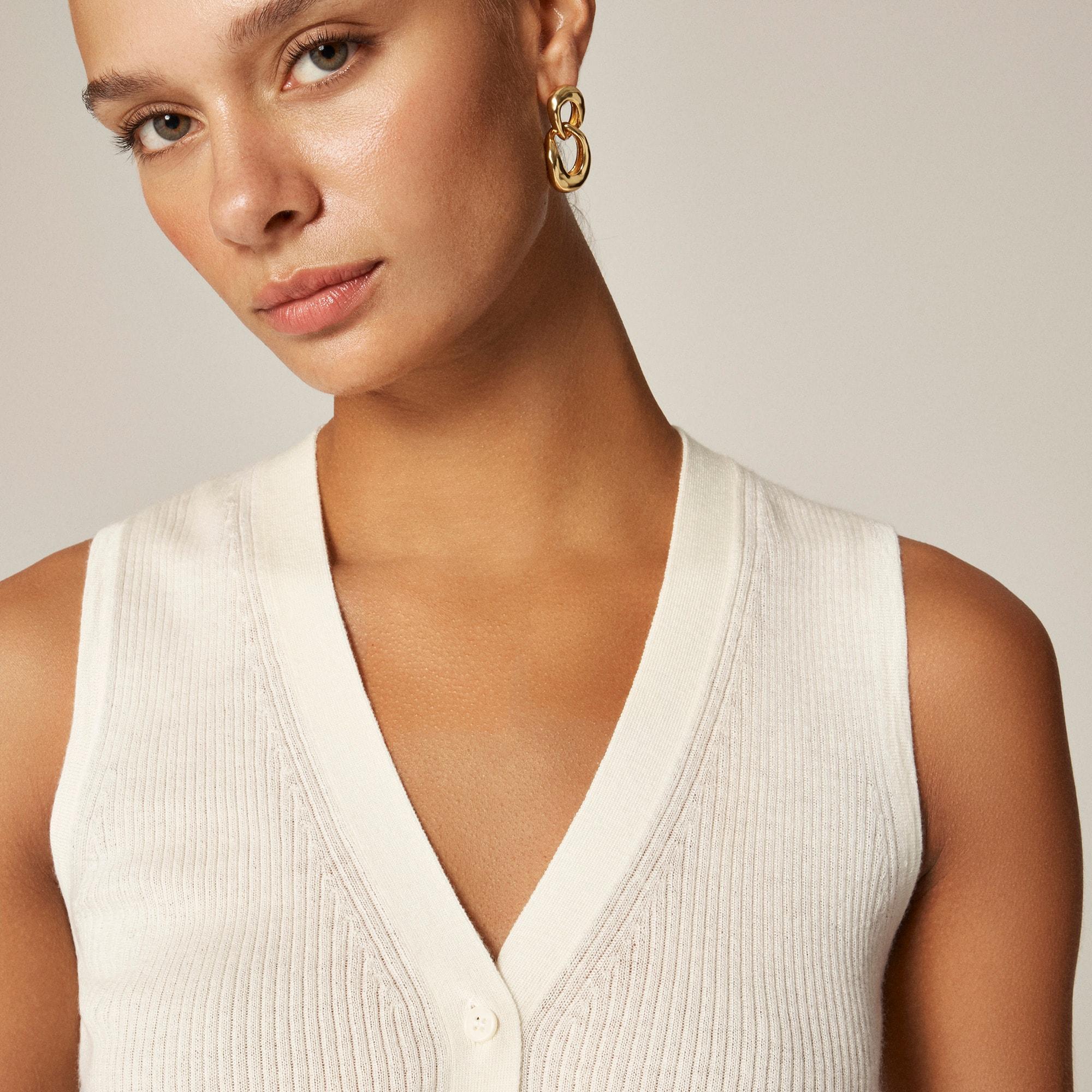 Cashmere-silk blend sweater shell Product Image