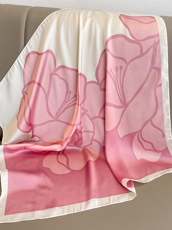 Square Floral Printed Scarfs&Hats Product Image