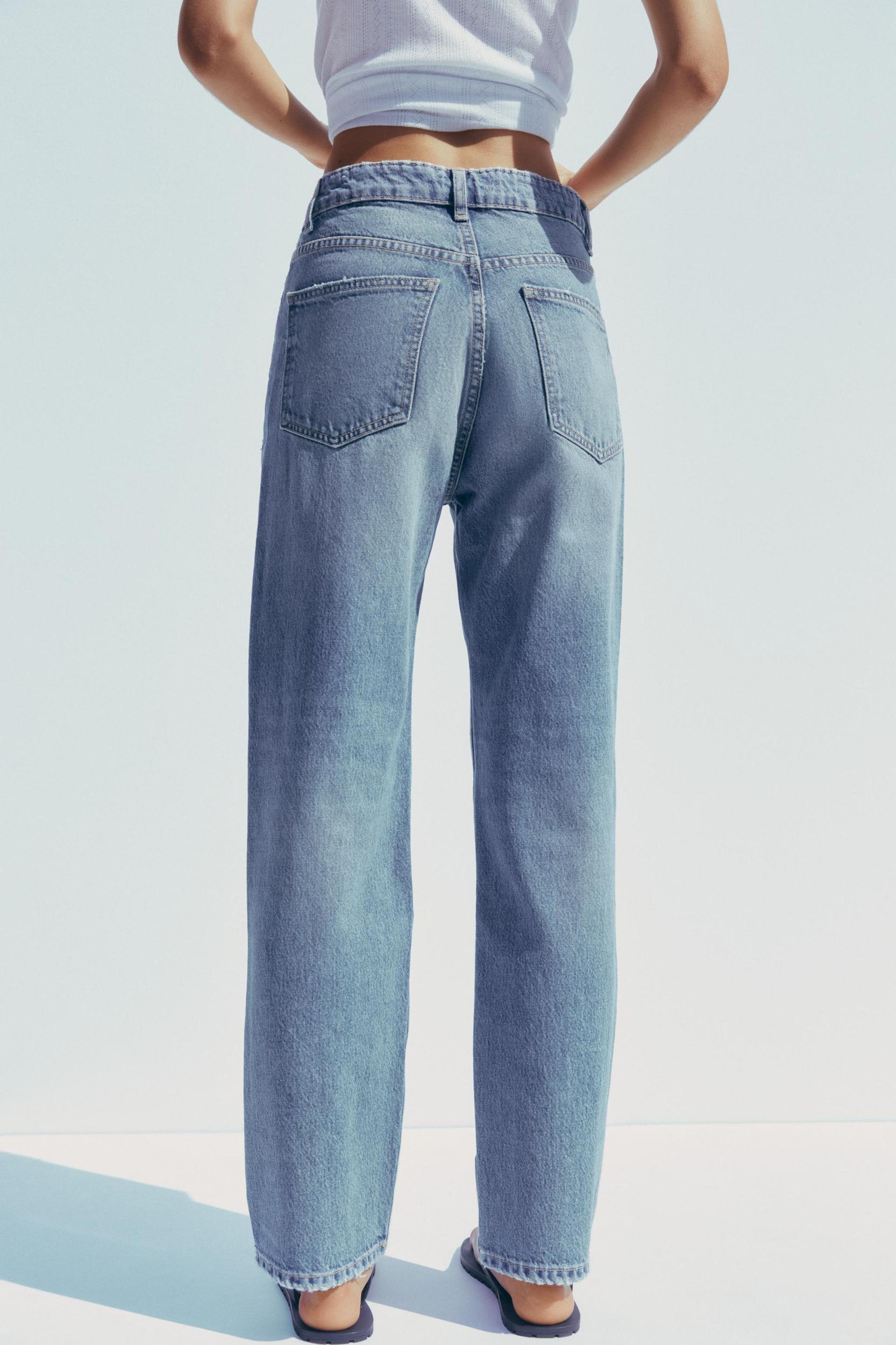 TRF RIPPED HIGH-WAIST MOM FIT JEANS Product Image