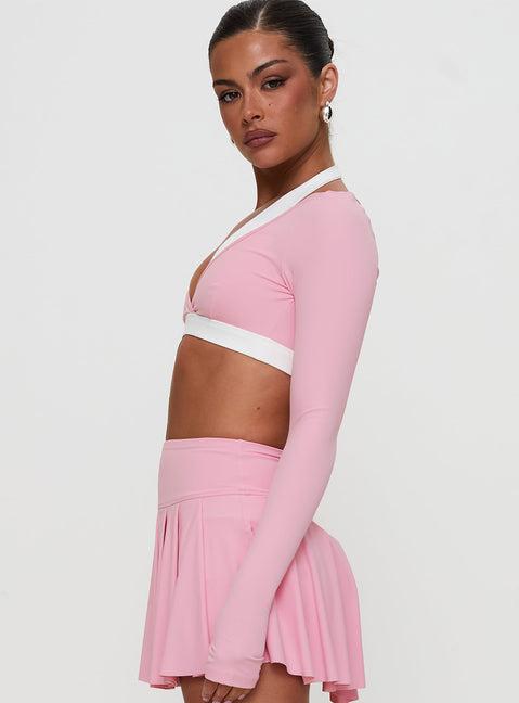 Vitality Long Sleeve Active Crop Pink Product Image