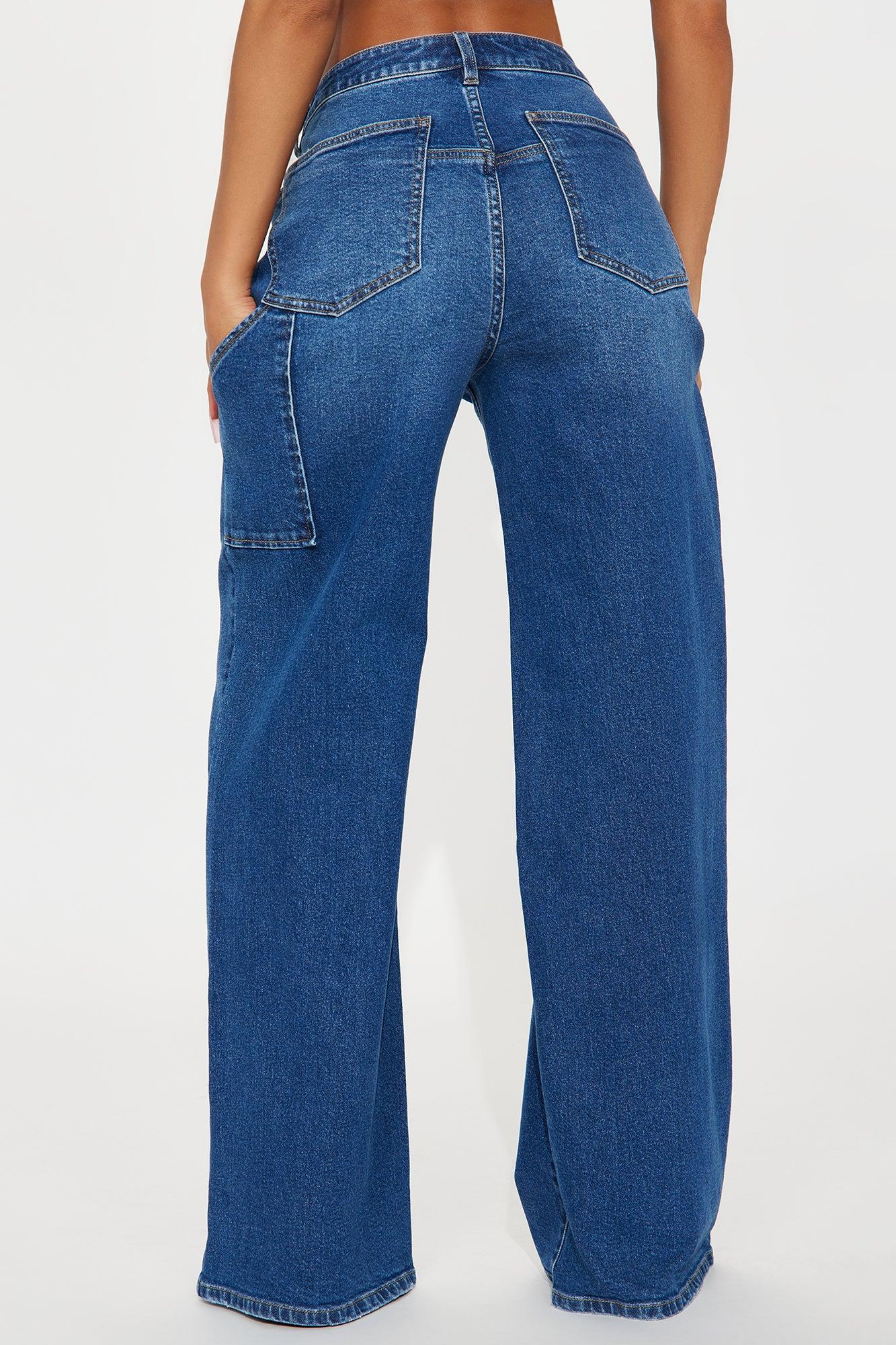 Palmer Carpenter Wide Leg Jeans - Medium Wash Female Product Image