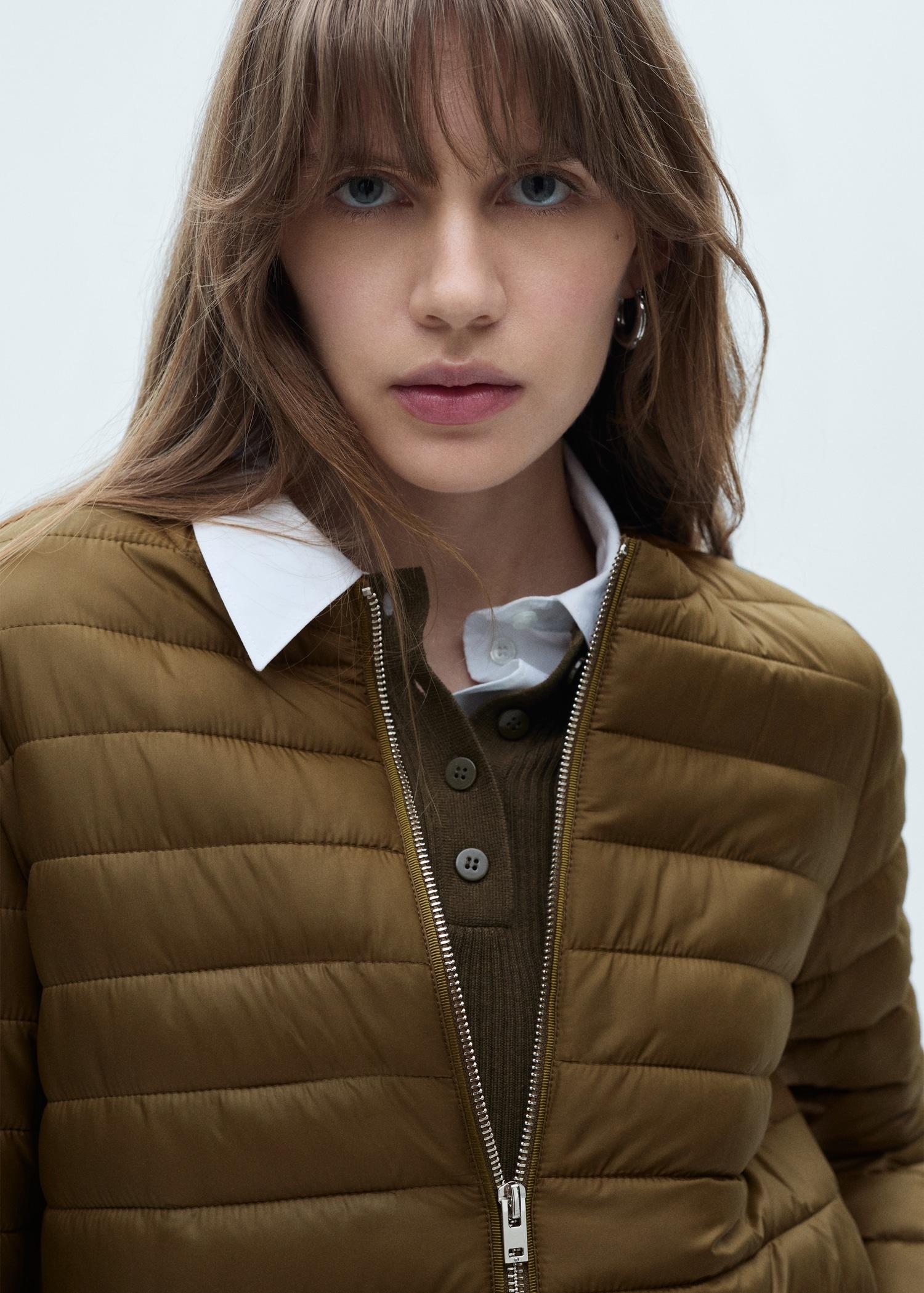 Pocket quilted jacket - Women | MANGO USA Product Image