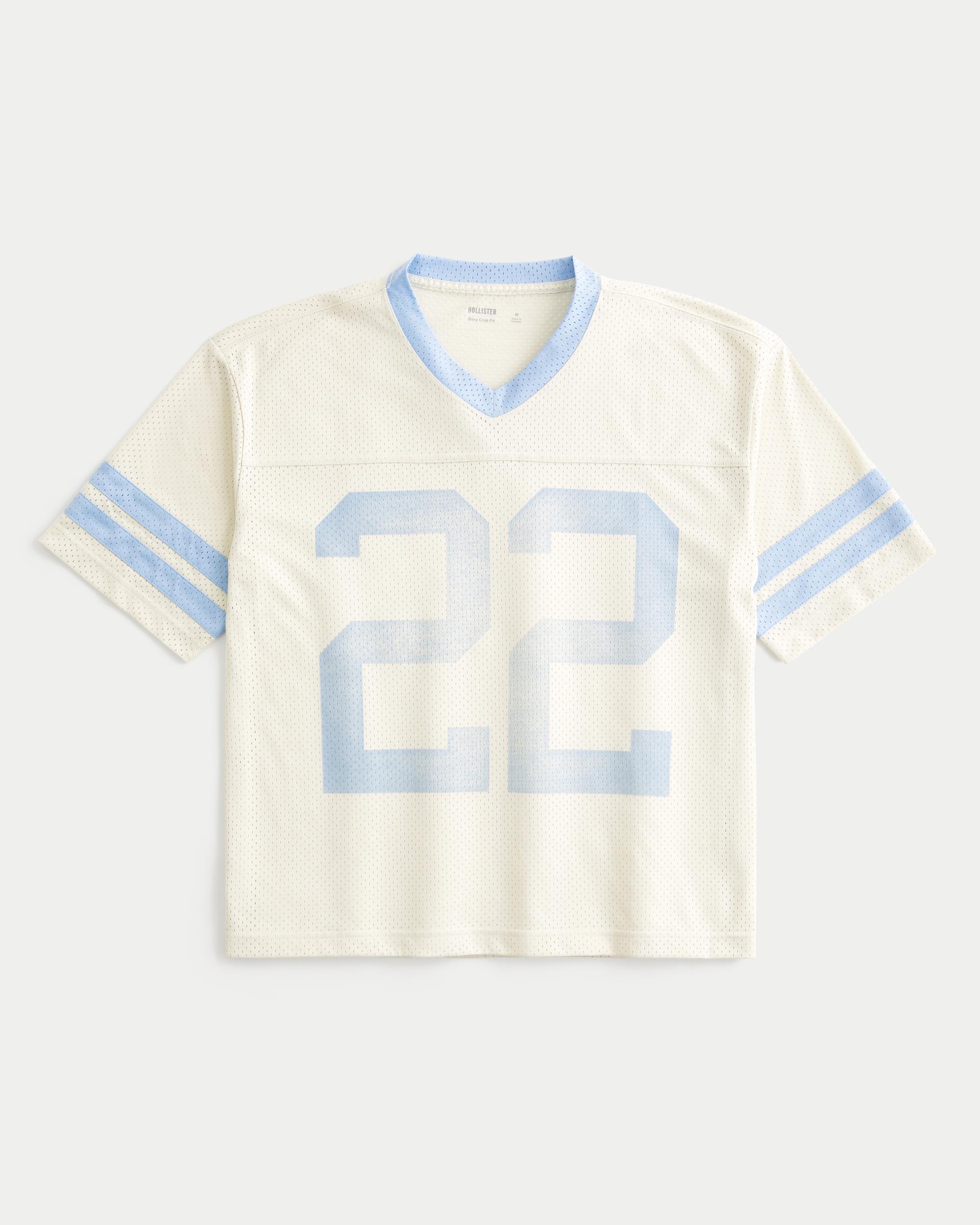 Boxy Crop Mesh Graphic Jersey Product Image