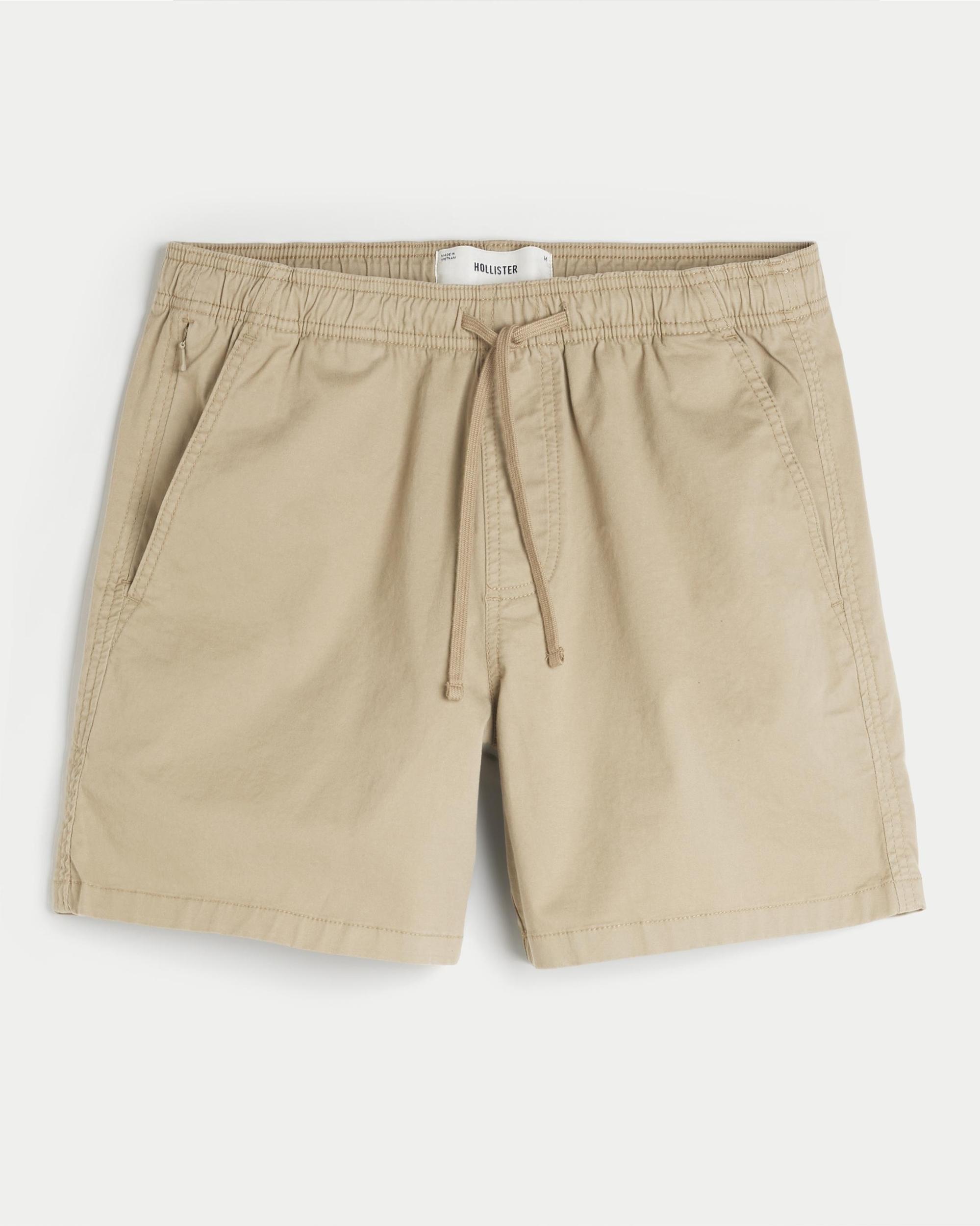 Mid-Thigh Twill Pull-On Shorts Product Image
