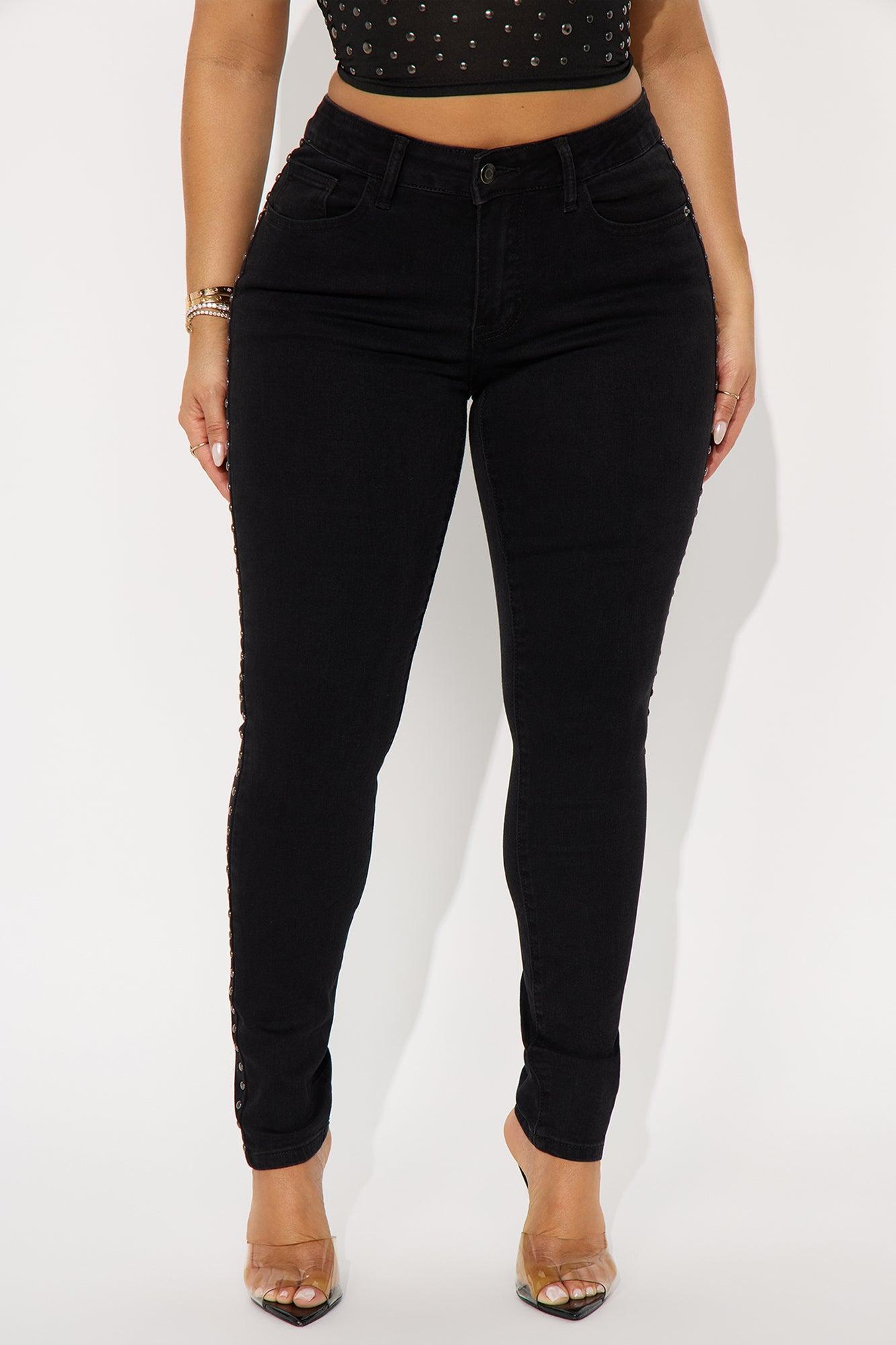 Kate Studded Skinny Jeans - Black Female Product Image