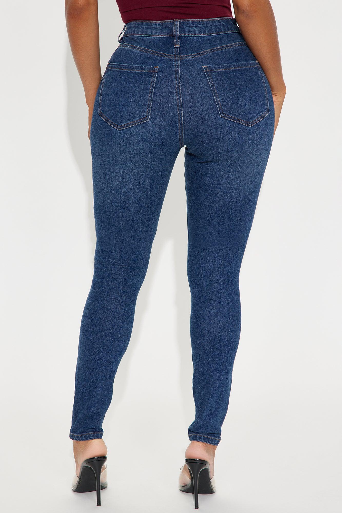 Tall Vibe Check Curvy Stretch Skinny Jeans - Dark Wash Female Product Image