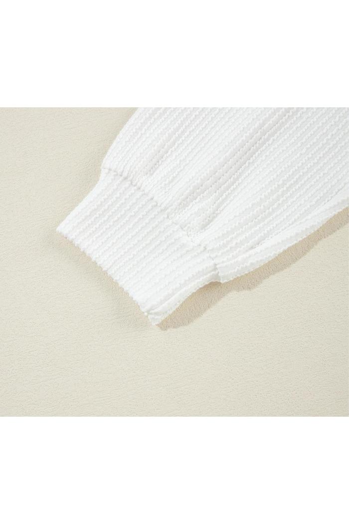 White USA Flag Corded Graphic Sweatshirt Product Image