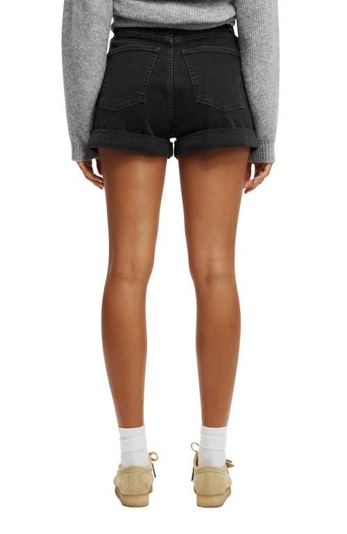 Cotton On Women's High Rise Micro Denim Short in Graphite Black Cuff at Nordstrom, Size 6 Product Image