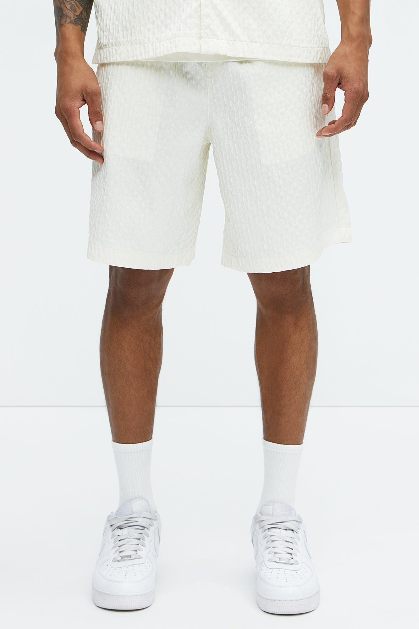 Mounce Textured Shorts - Off White Product Image