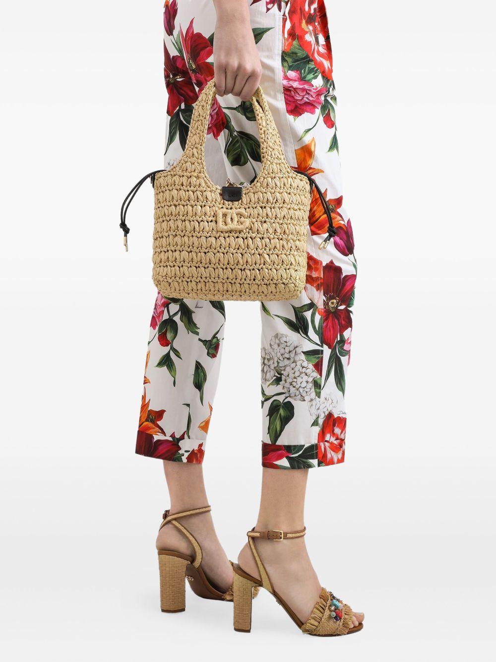 woven-raffia tote bag Product Image