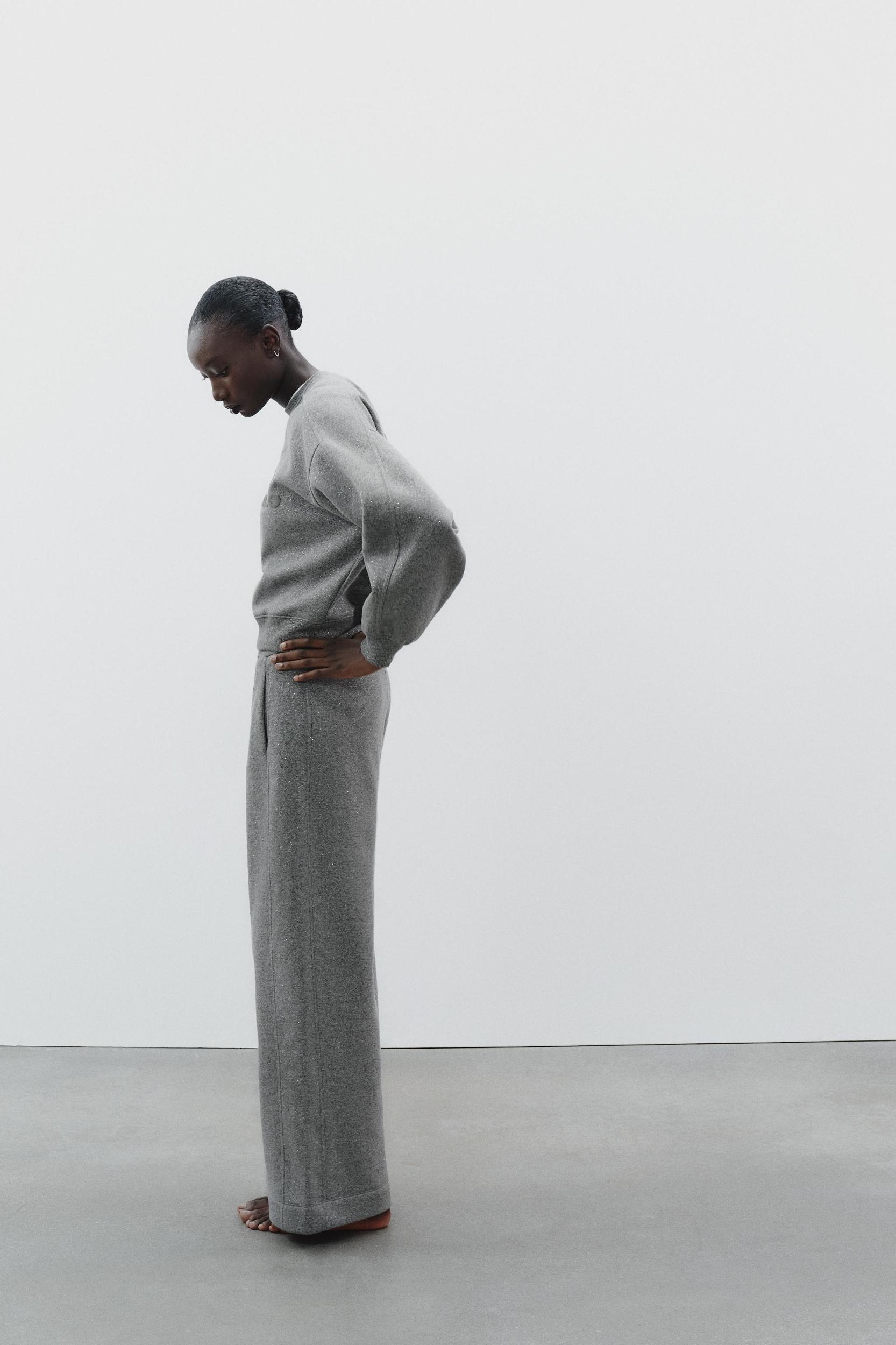 GLITTER TEXT PANTS Product Image