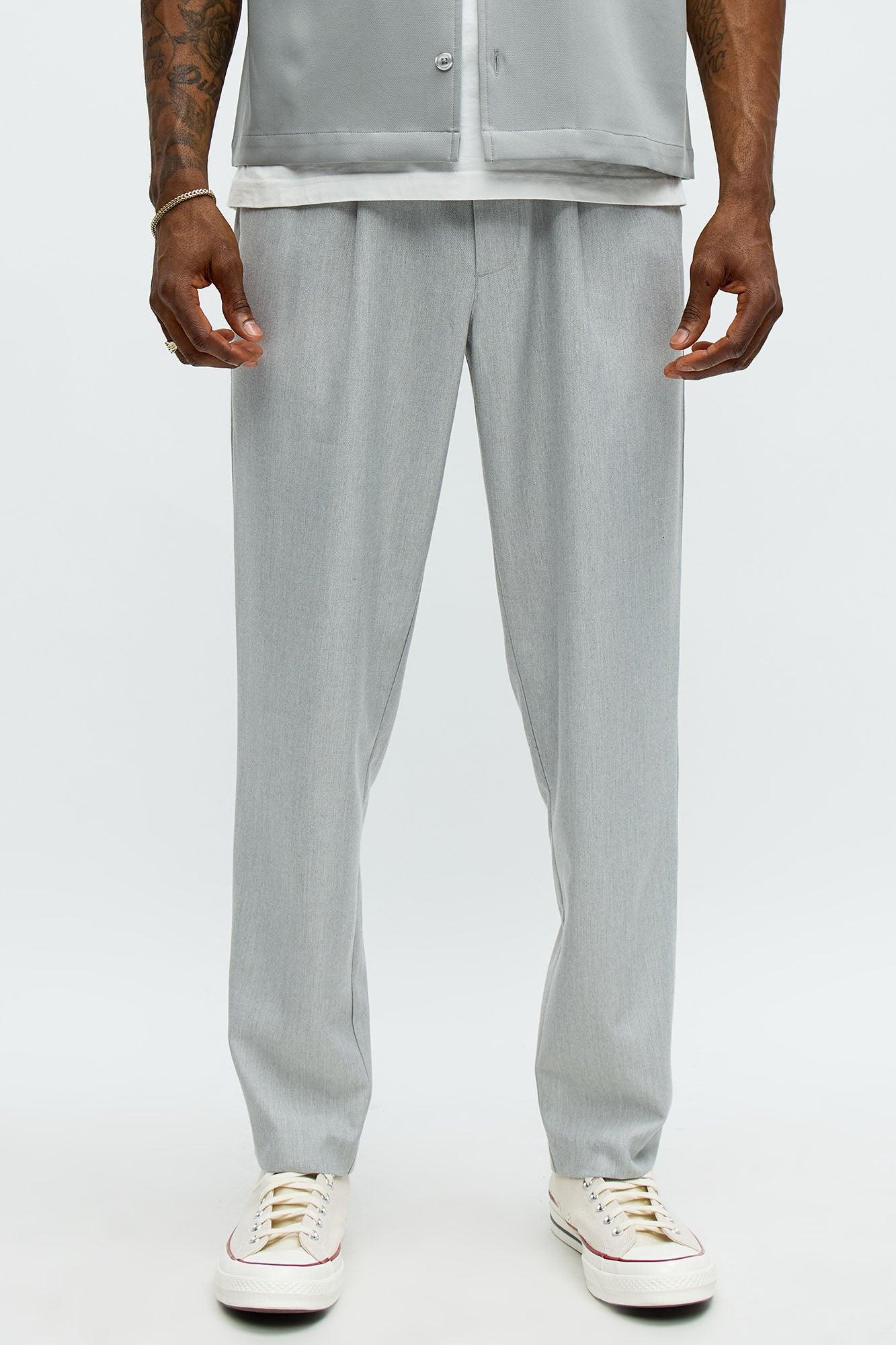 Slim Modern Stretch-Waist Everyday Trouser - Light Grey Male Product Image