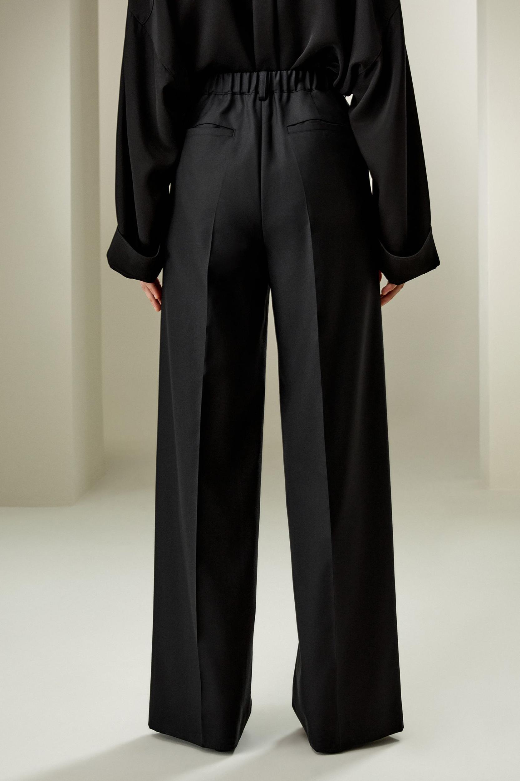 LILYSILK Women'S Wool Slacks - Black Wool Silk Blend - Ultimate Luxury Machine Washable Trousers 16 Product Image