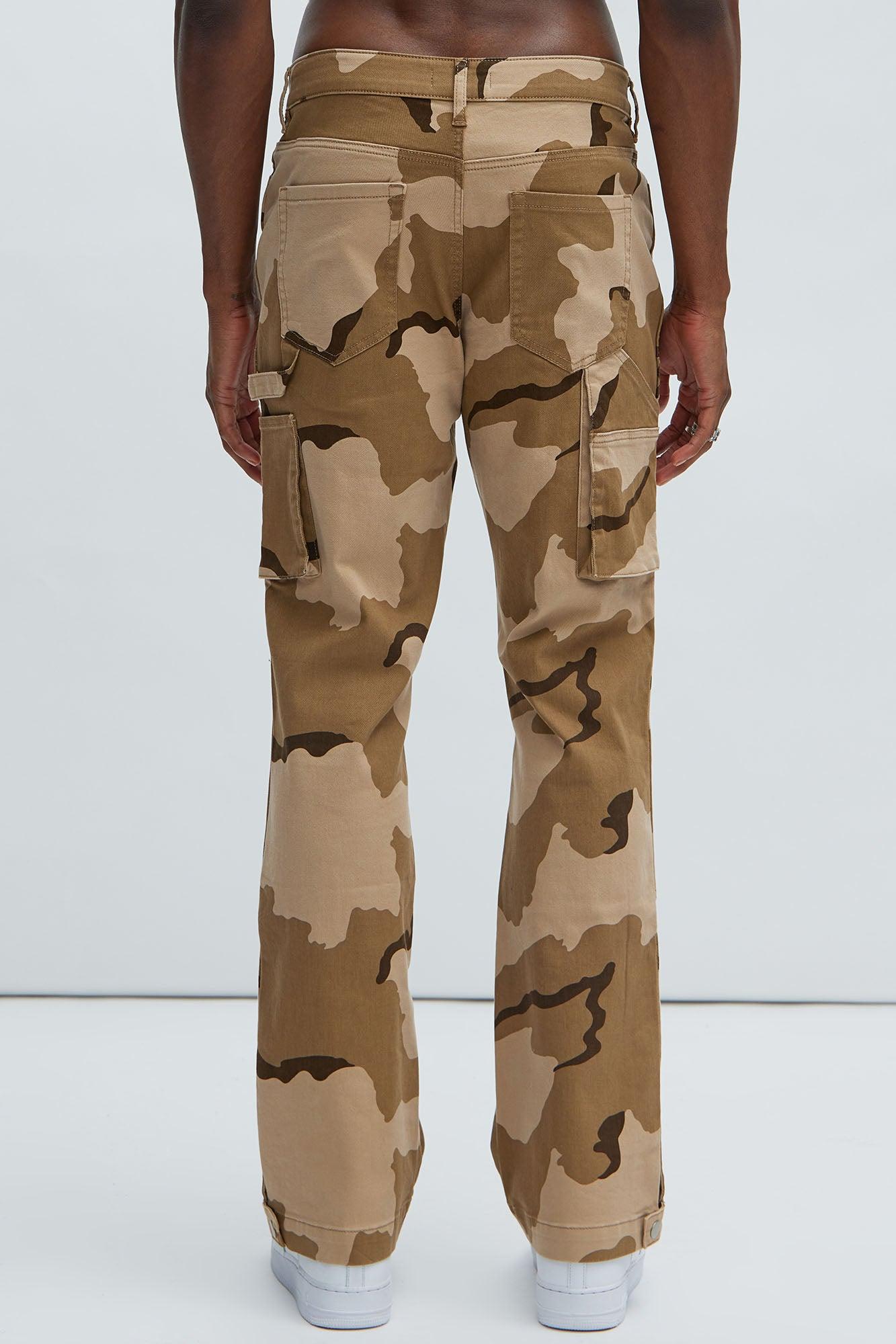 Reign Carpenter Slim Flare Pants - Brown/combo Product Image