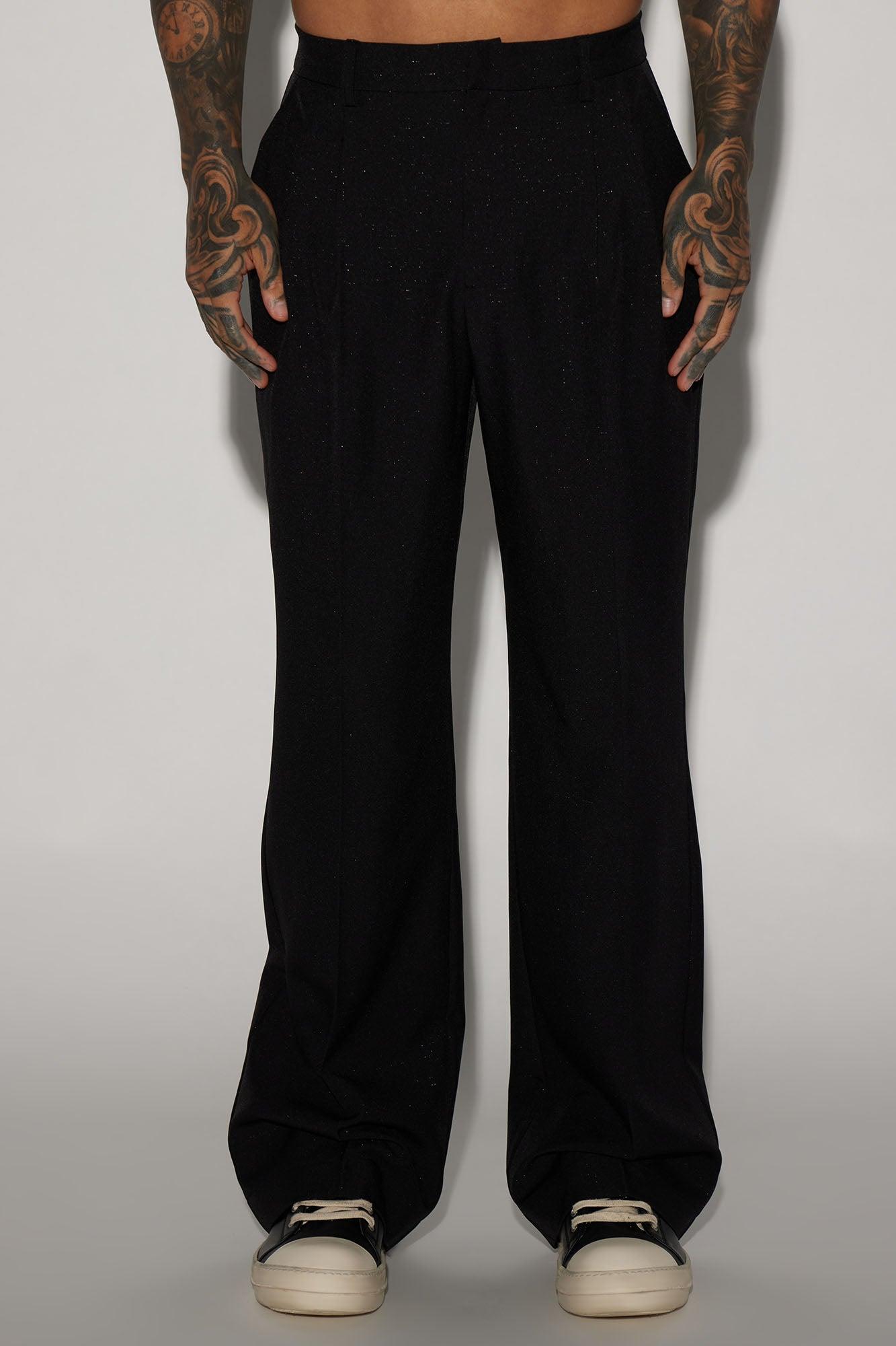 Universal Pleated Loose Trousers - Black Product Image