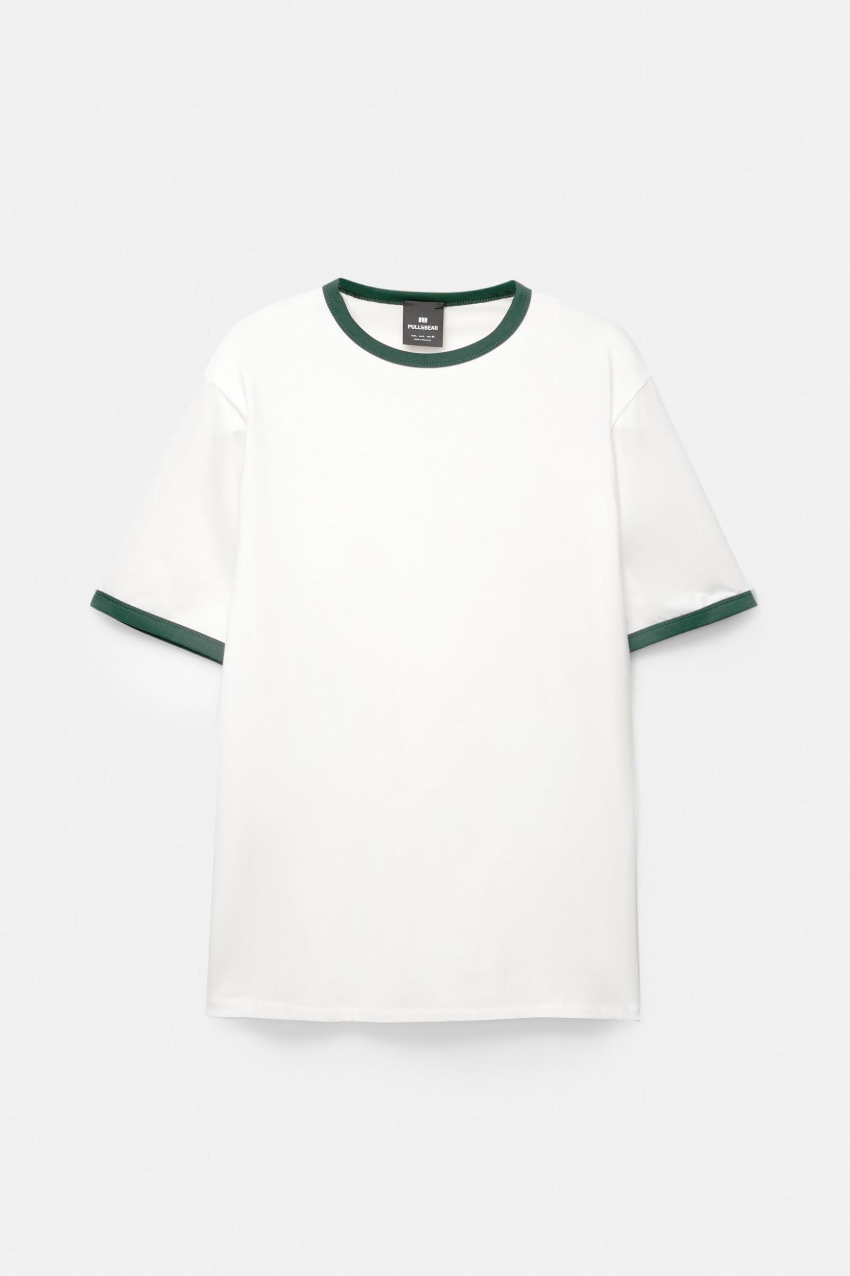 T-shirt with contrast ribbed trims Product Image