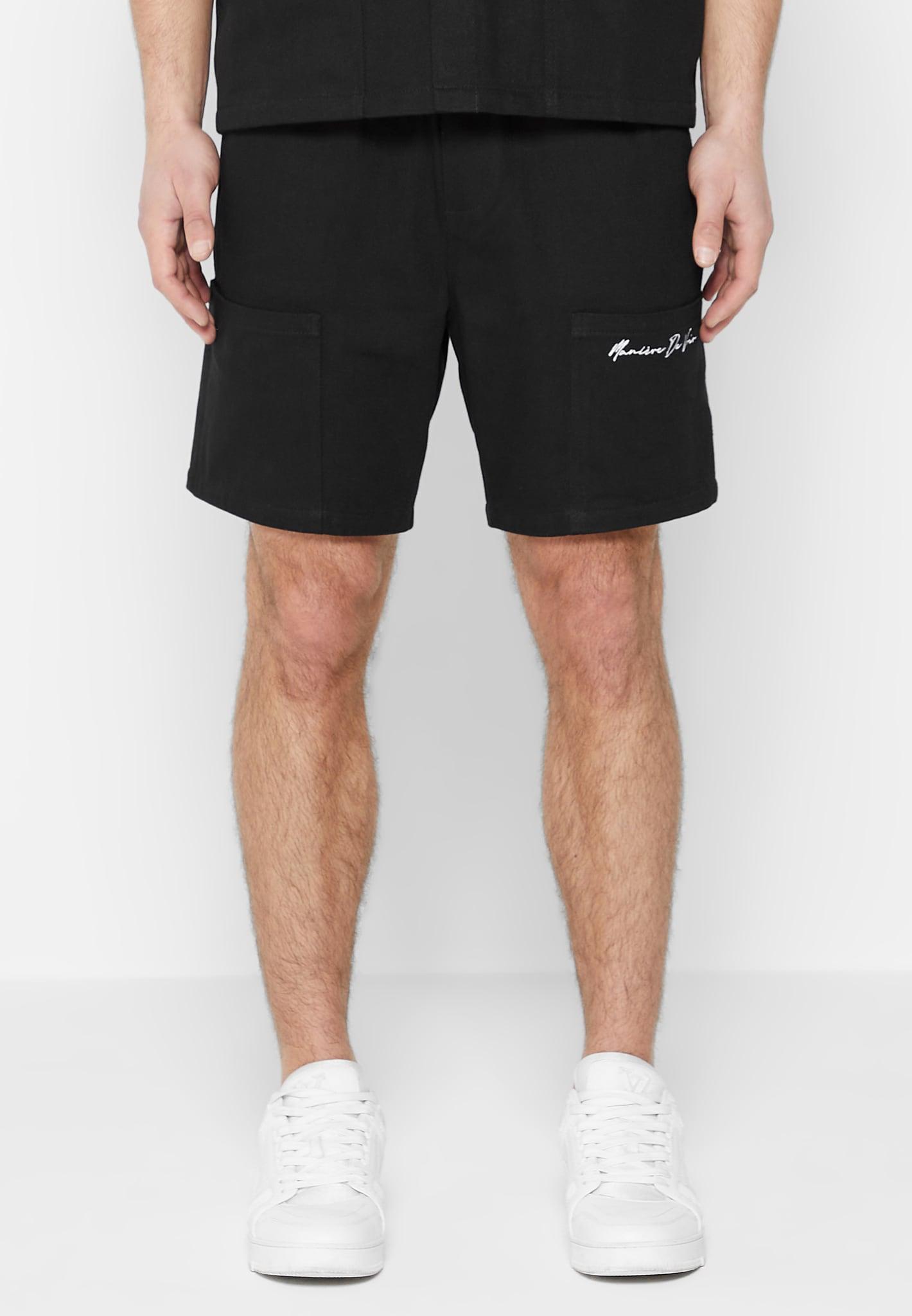 Black Light Weight Terry Simple Short Product Image