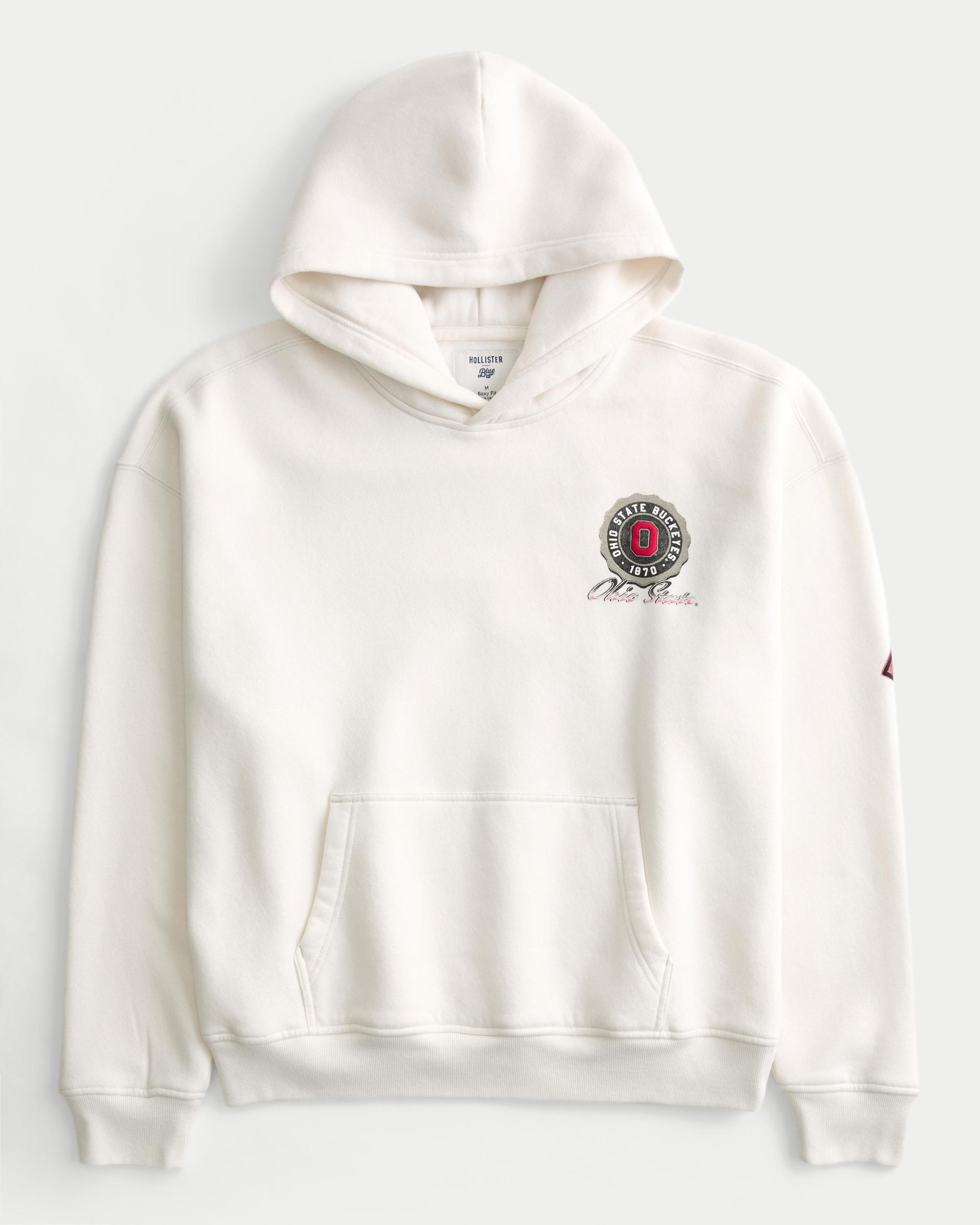 Boxy UConn Graphic Hoodie Product Image