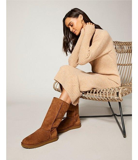 Antonio Melani Greer Wool Blend Knit Crew Neck Long Sleeve Midi Sheath Dress Product Image