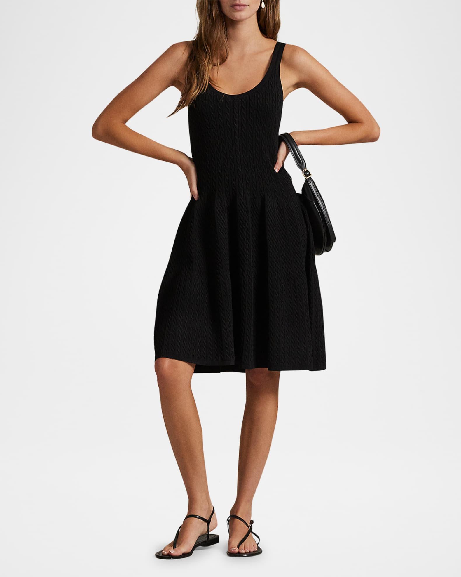 Cable-Knit Sleeveless Sweater Dress Product Image