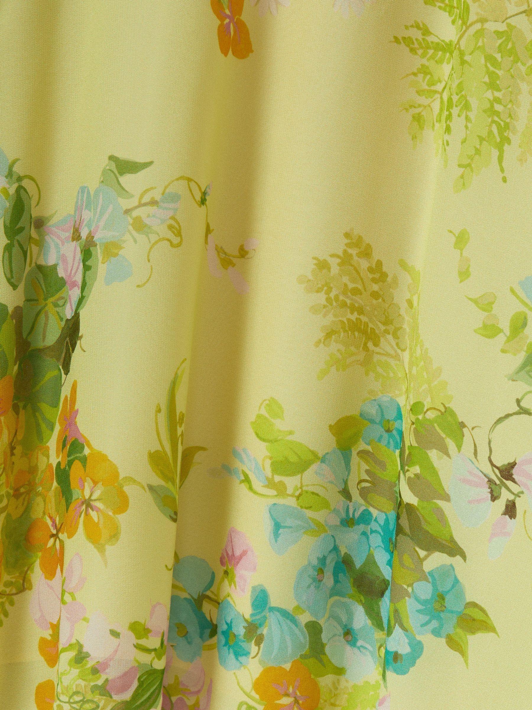 Florere Asymmetric Midi Dress in Pale Green Product Image