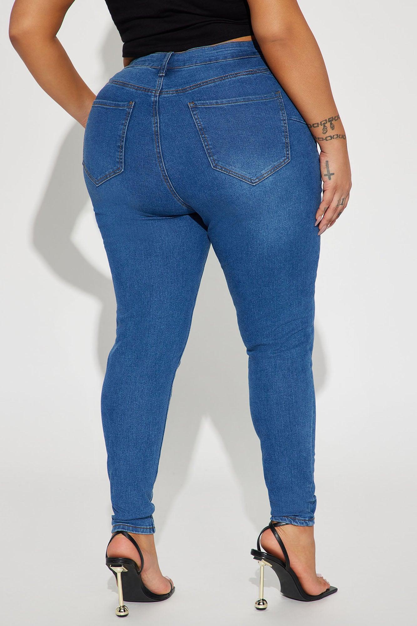 Vibe Check Curvy Stretch Skinny Jeans - Medium Wash Product Image