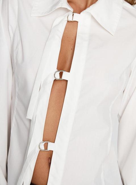 The Temptation Long Sleeve Top White Product Image