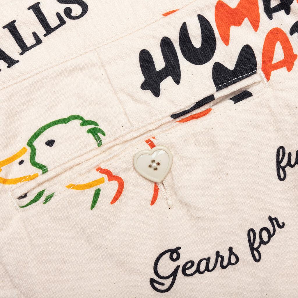 Printed Chino Pants - White Male Product Image