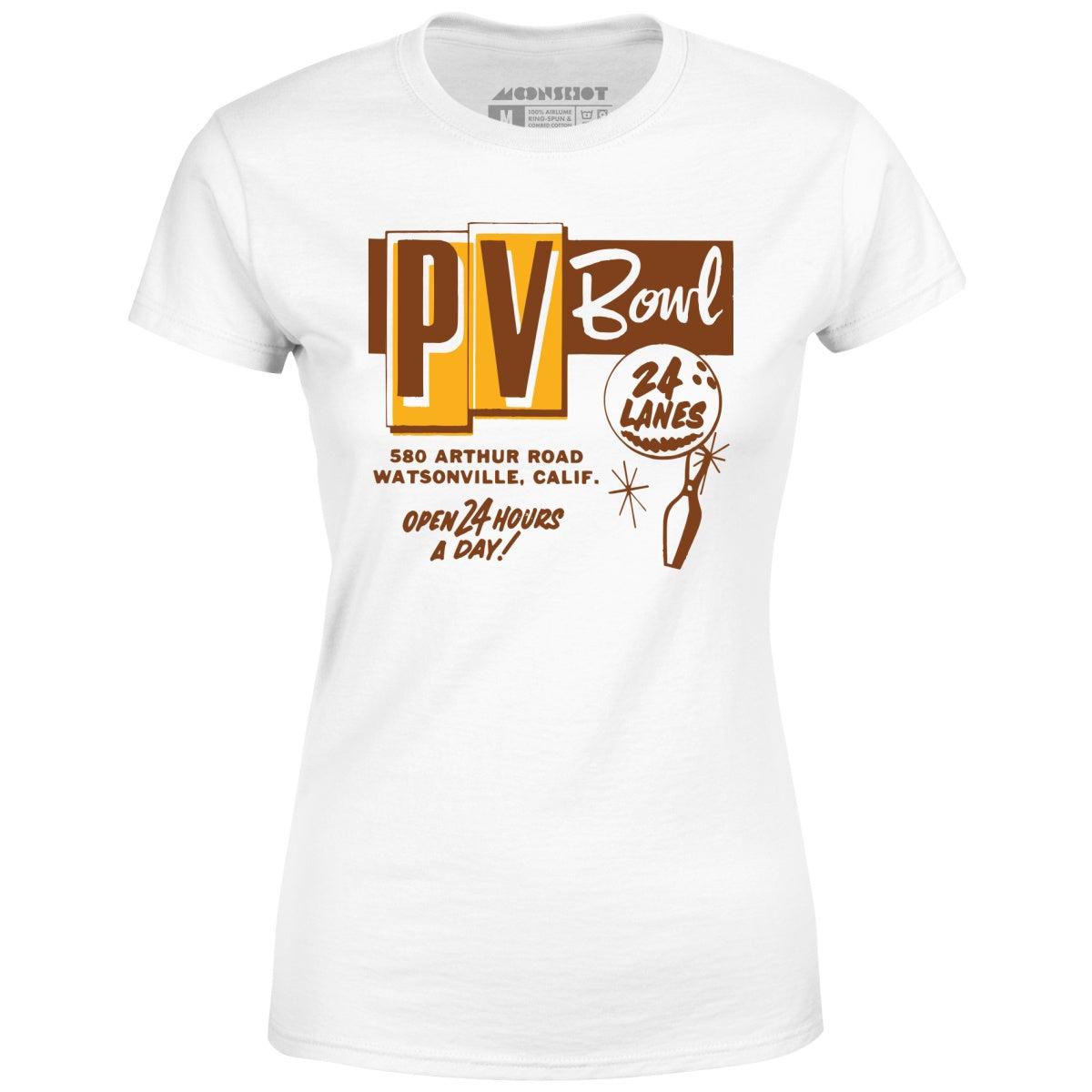 PV Bowl - Watsonville, CA - Vintage Bowling Alley - Women's T-Shirt Female Product Image