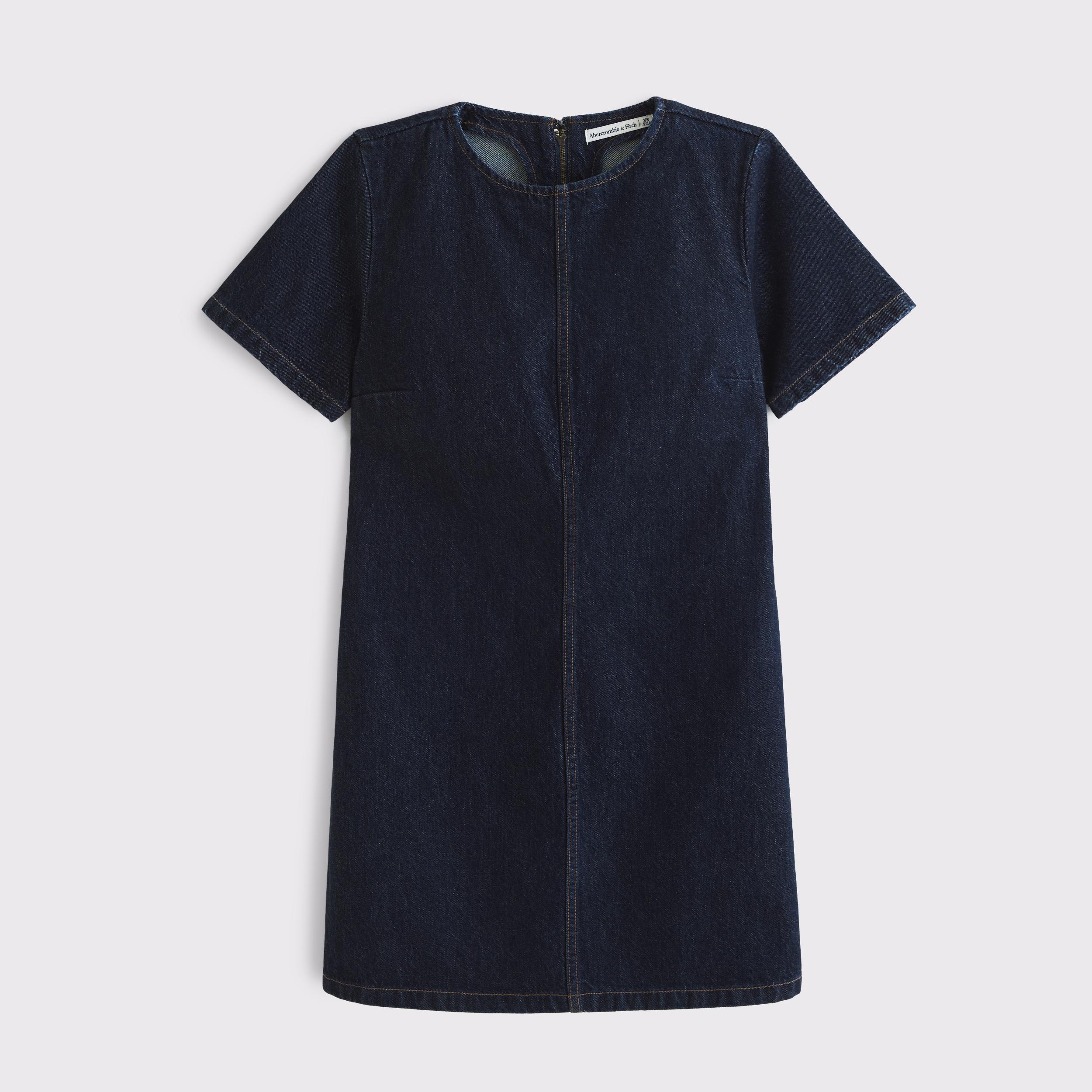 Denim Shift Mini Dress Product Image