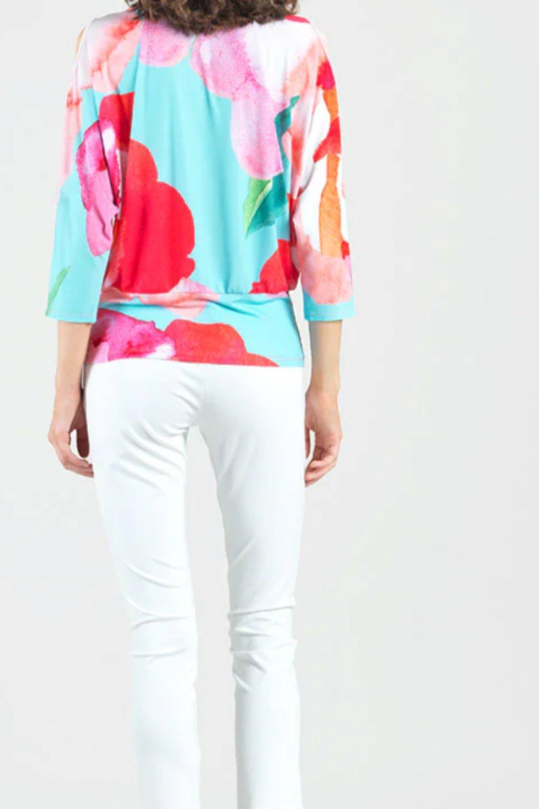 Open Shoulder Blouson Waist Top Product Image
