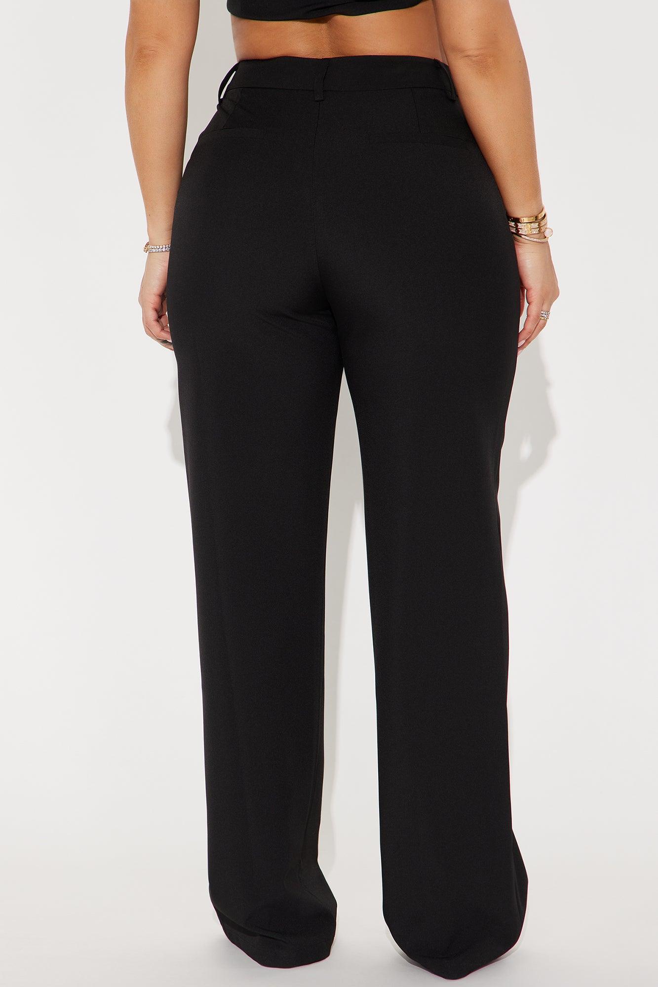 The Kourtney Wide Leg Trouser Pant - Black Product Image