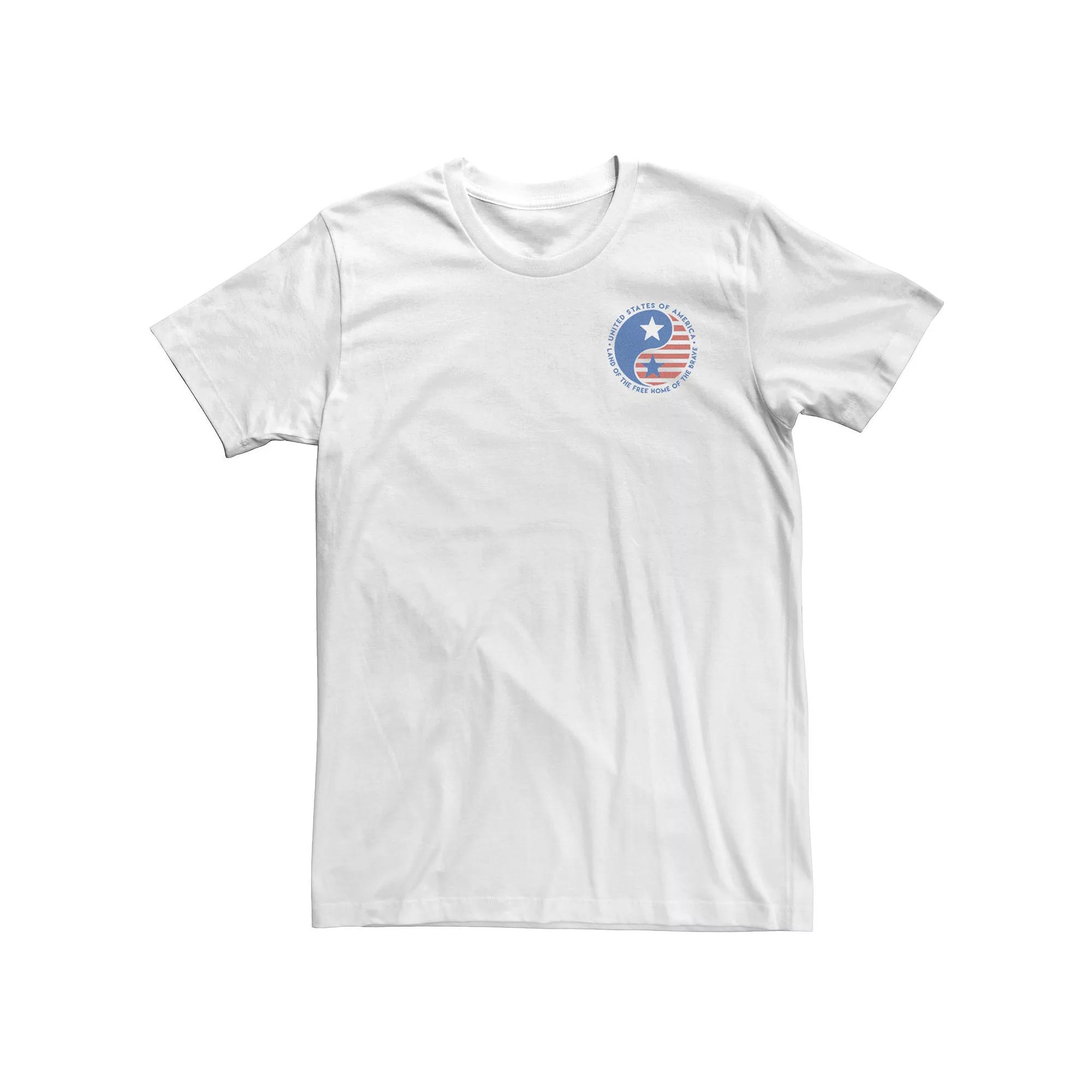 Big & Tall Americana Yin Yang United States Of America Tee, Men's,  Product Image