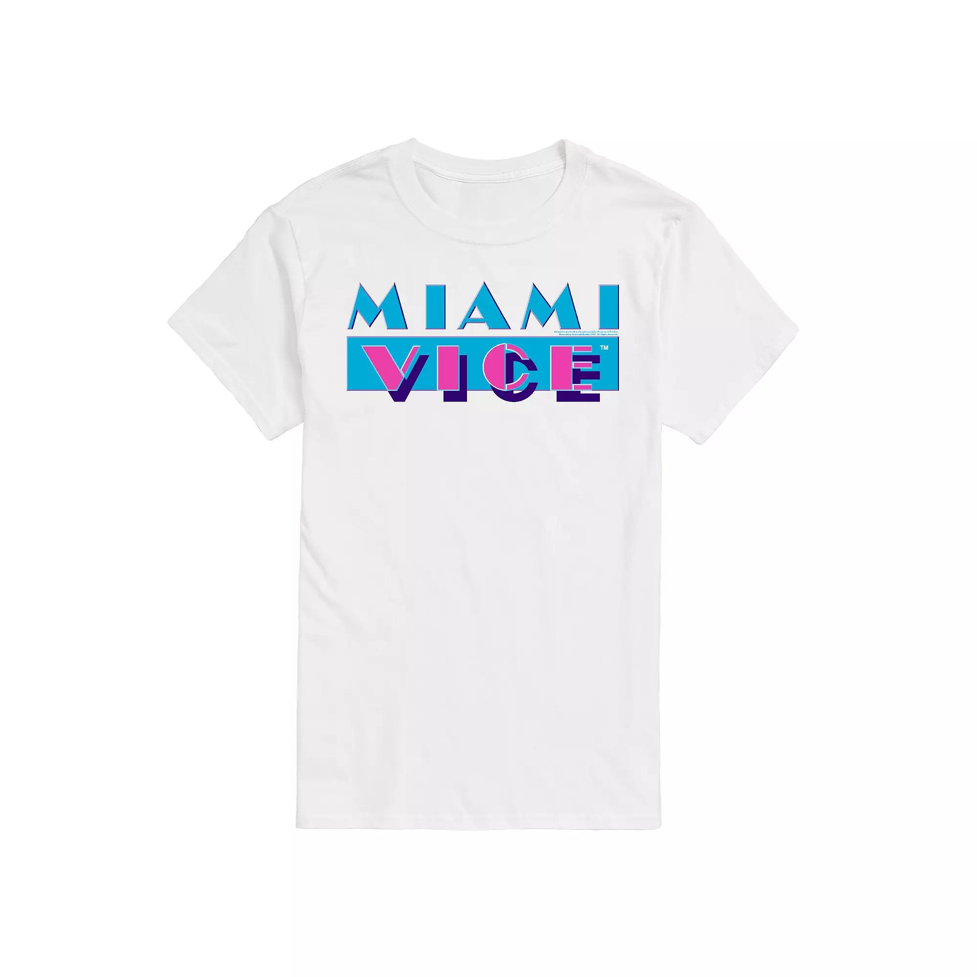 Big & Tall Miami Vice Logo Graphic Tee, Men's,  Product Image