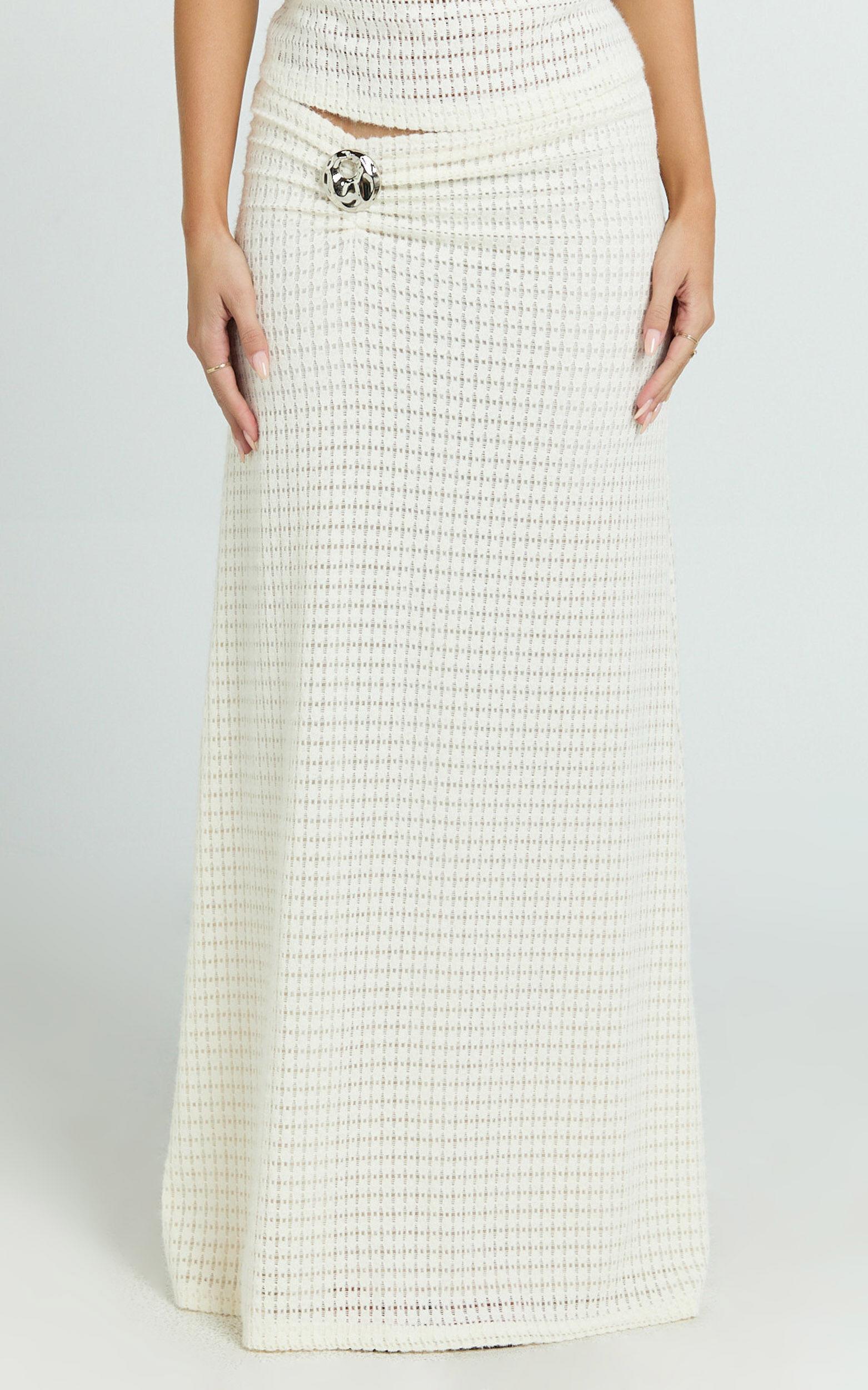 Lioness - In Your Dreams Maxi Skirt in Beige Product Image