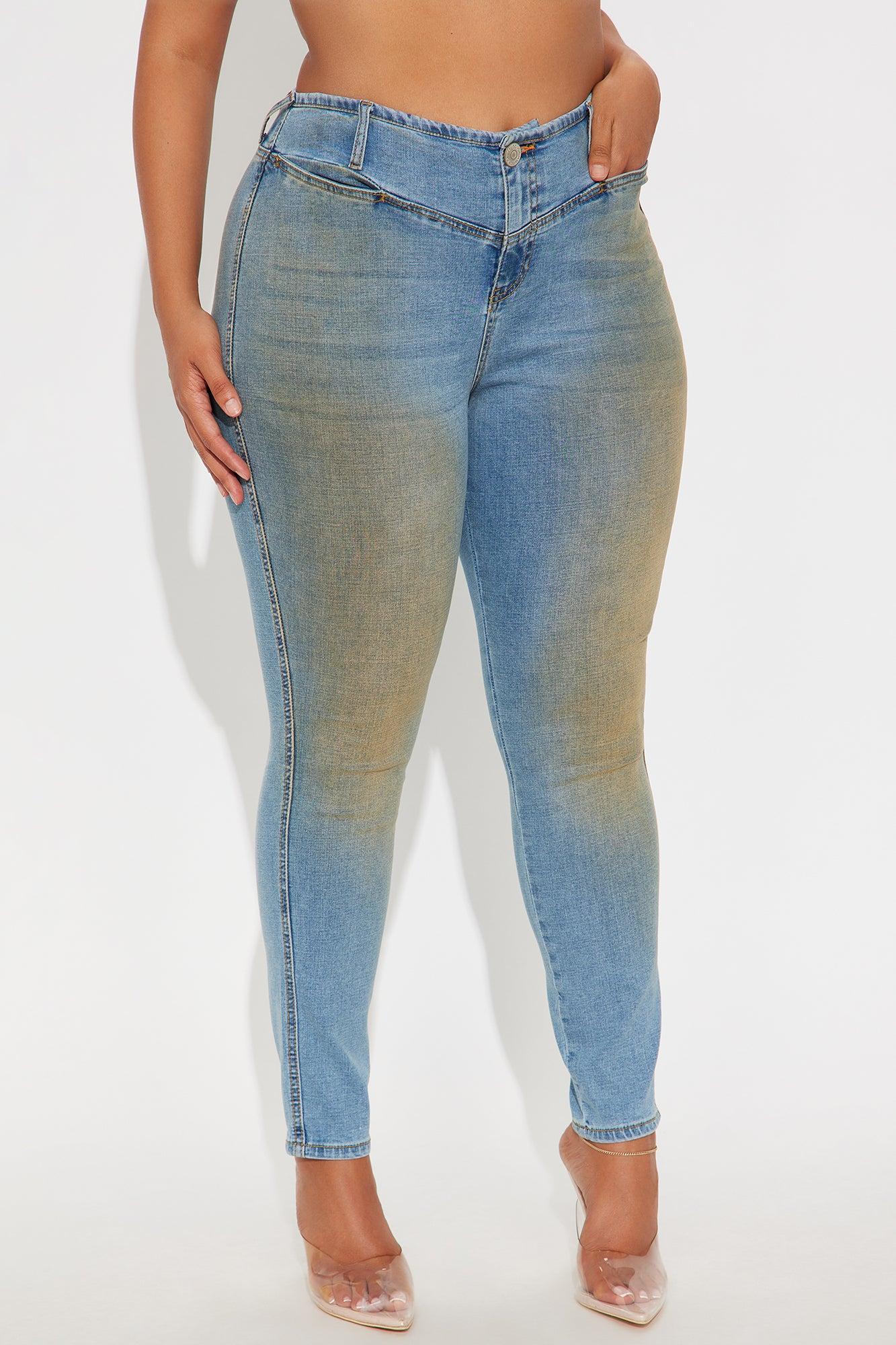 Von Dutch Low Rise Tinted Skinny Jeans - Light Wash Female Product Image