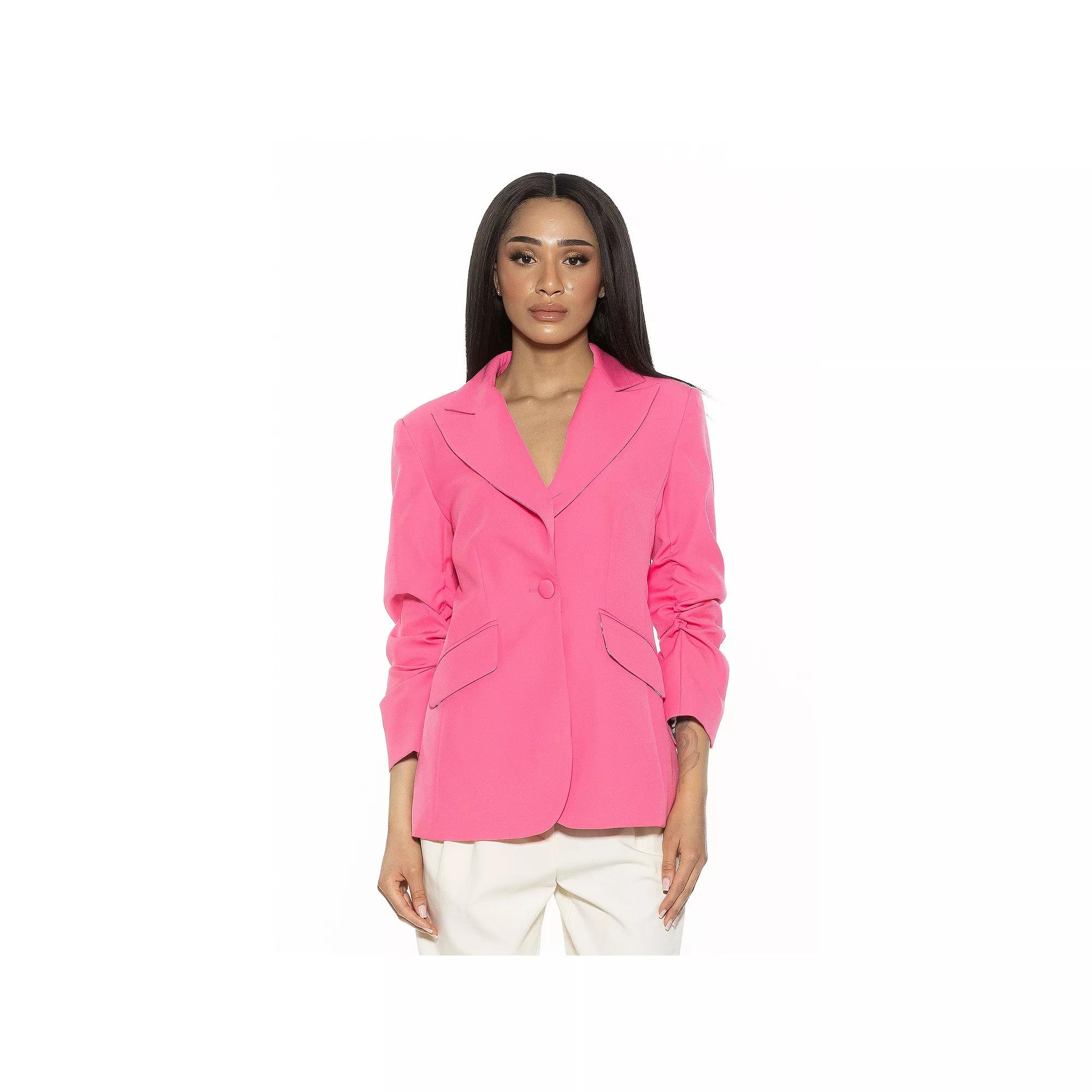 Women's ALEXIA ADMOR Tau Scrunched Sleeve Blazer,  Product Image