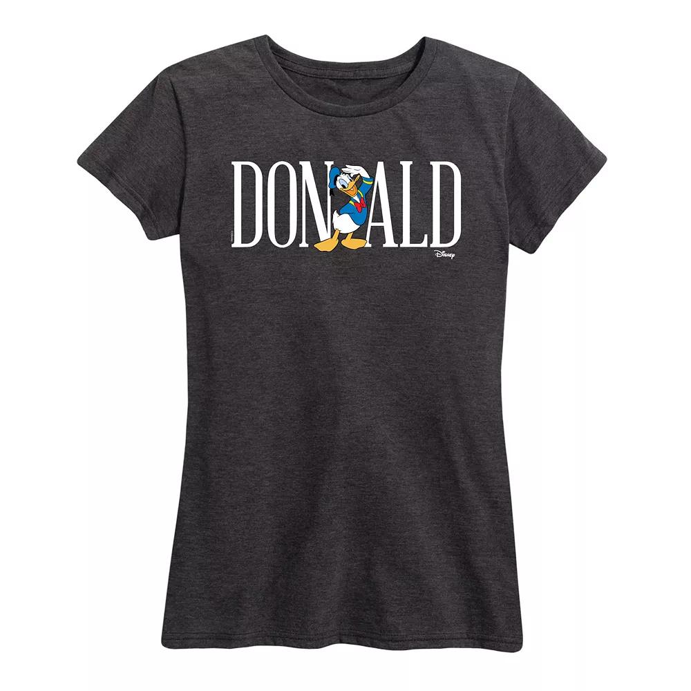 Disney's Donald Duck Women's Simple Font Graphic Tee,  Product Image