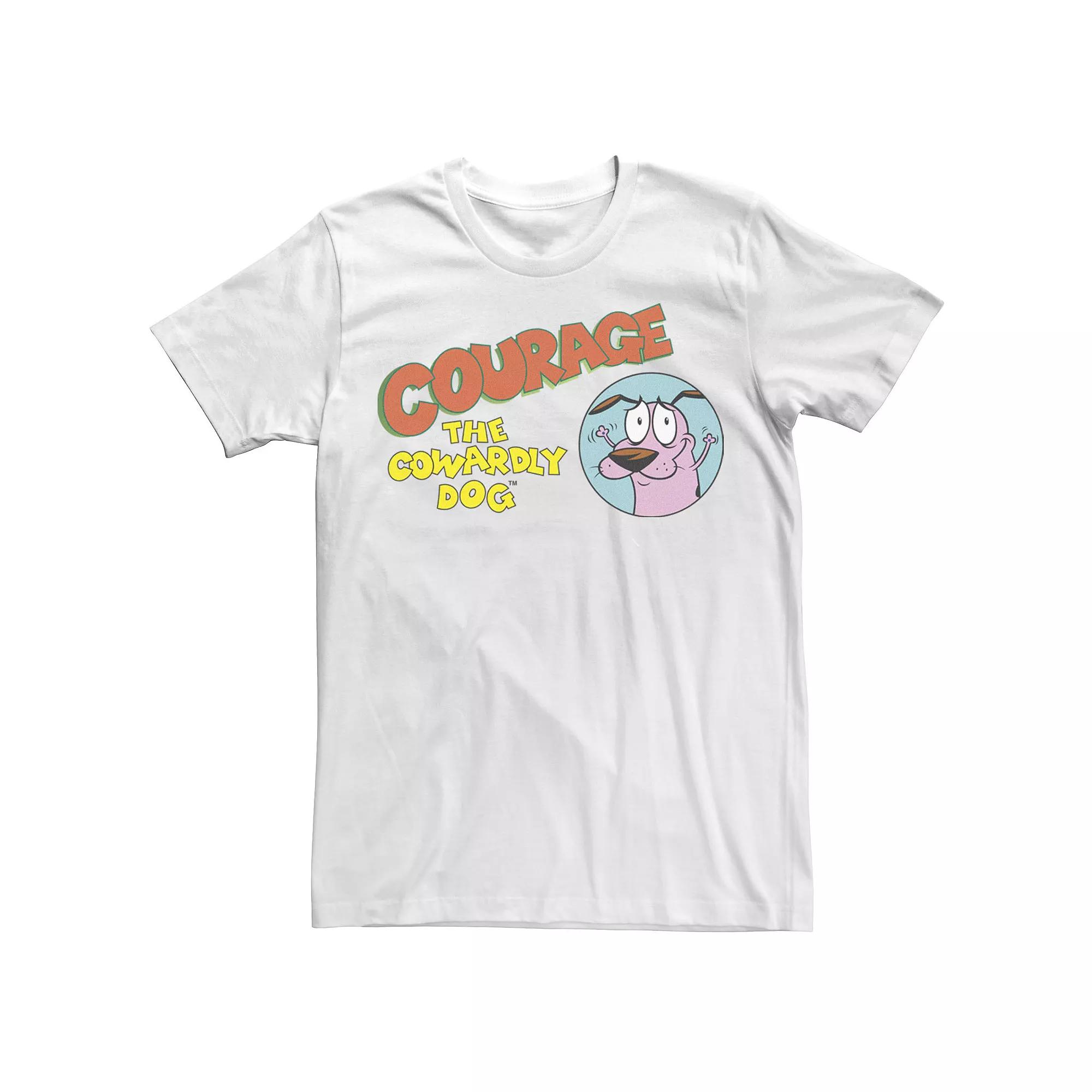 Men's Courage The Cowardly Dog Circle Portrait Logo Tee,  Product Image