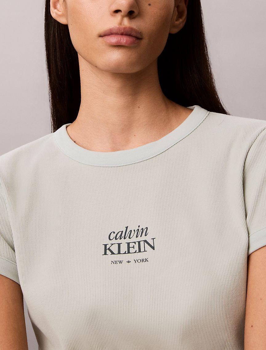 Logo Graphic Rib Slim T-Shirt Product Image