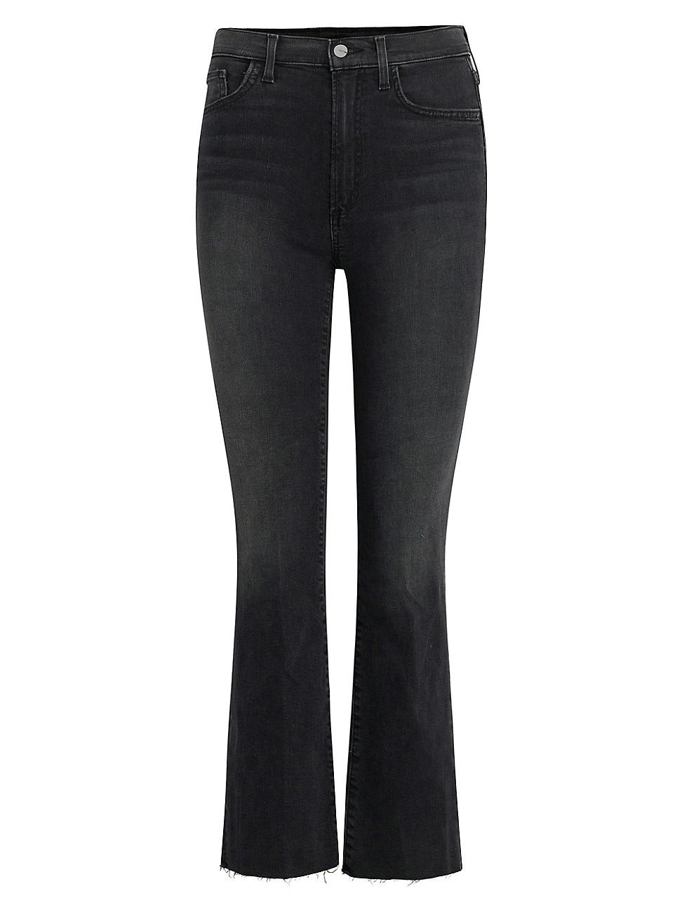 Womens The Callie Mid-Rise Stretch Slim Raw-Hem Jeans Product Image