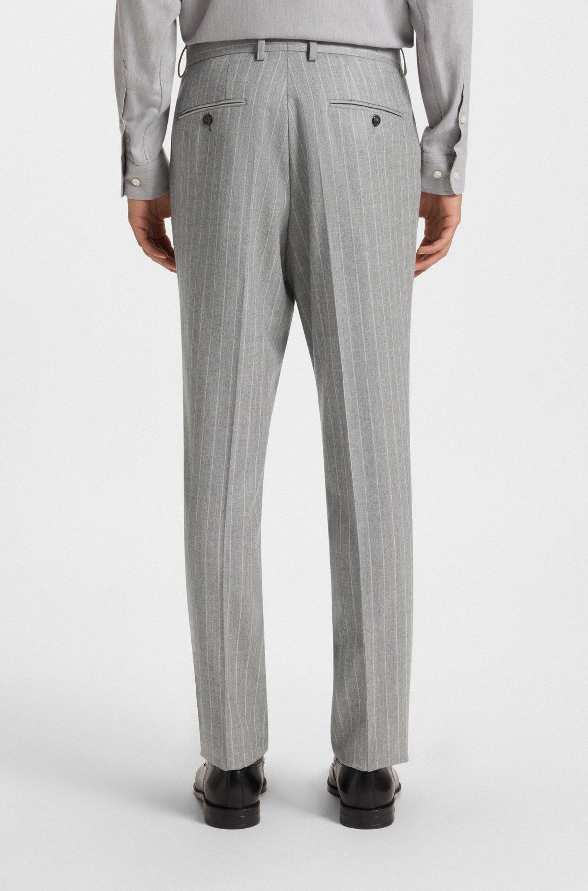 Slim-fit two-piece suit in pinstripe virgin wool Product Image