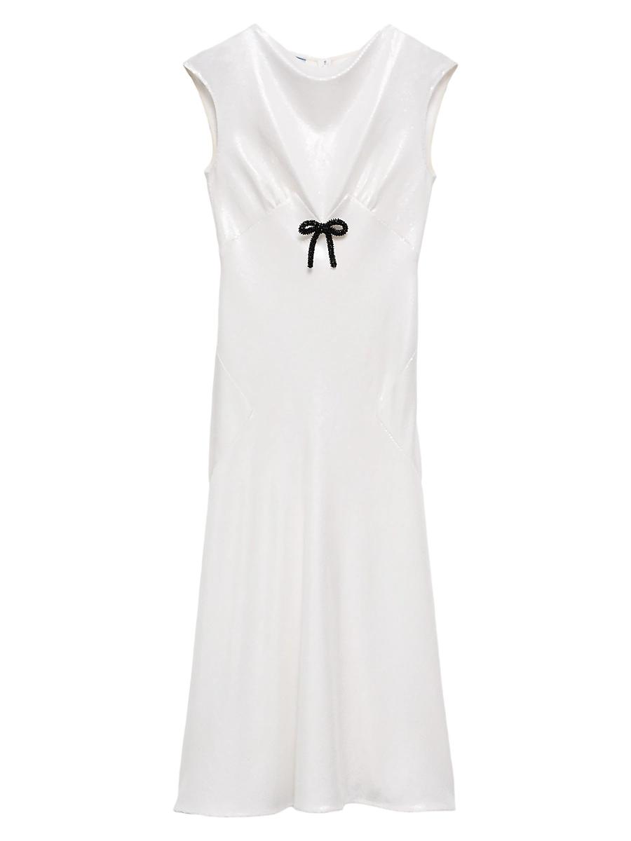 Womens Sequined Satin Jersey Dress Product Image