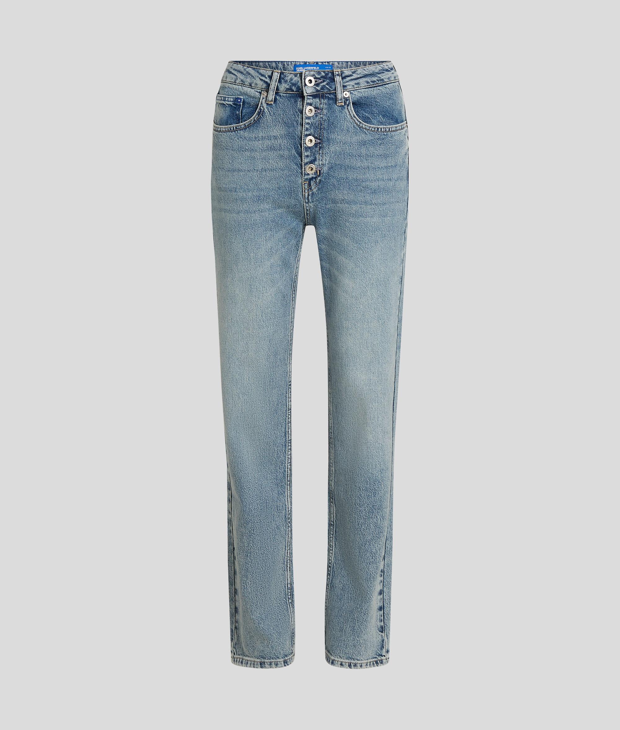 HIGH-RISE BUTTON-FLY STRAIGHT JEANS Product Image